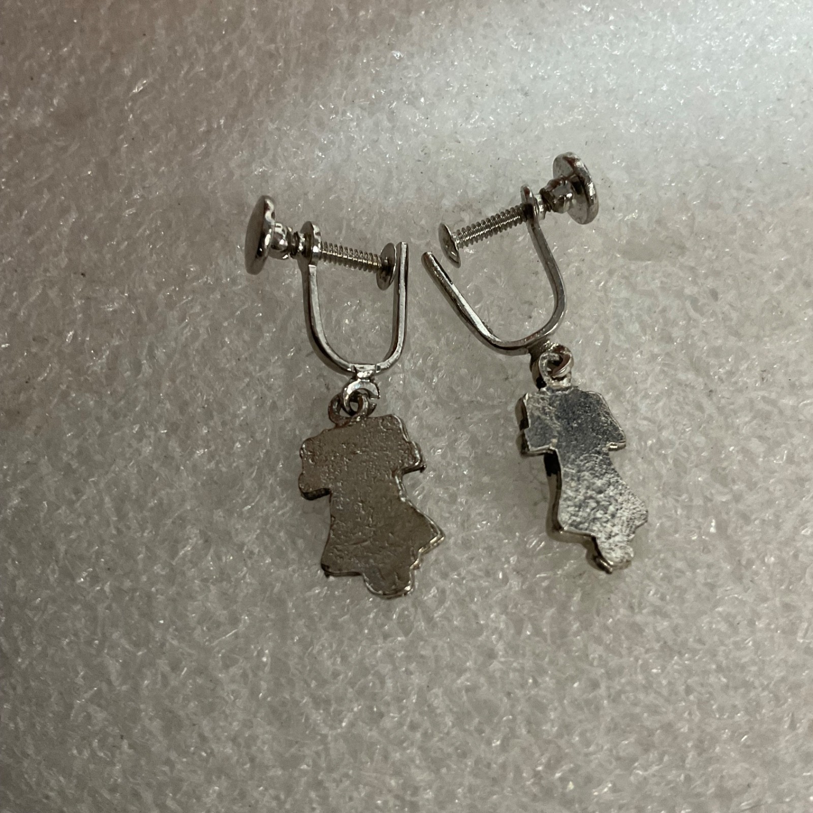 Vintage Silver Tone Liberty Bell Earrings Screw Back Patriotic USA 4.1g 1in - Image 11