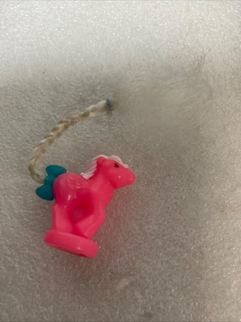 Vintage Mini Pink Pony Figure with Braided Tail 2in Plastic Toy Collectible 5.42 - Image 1