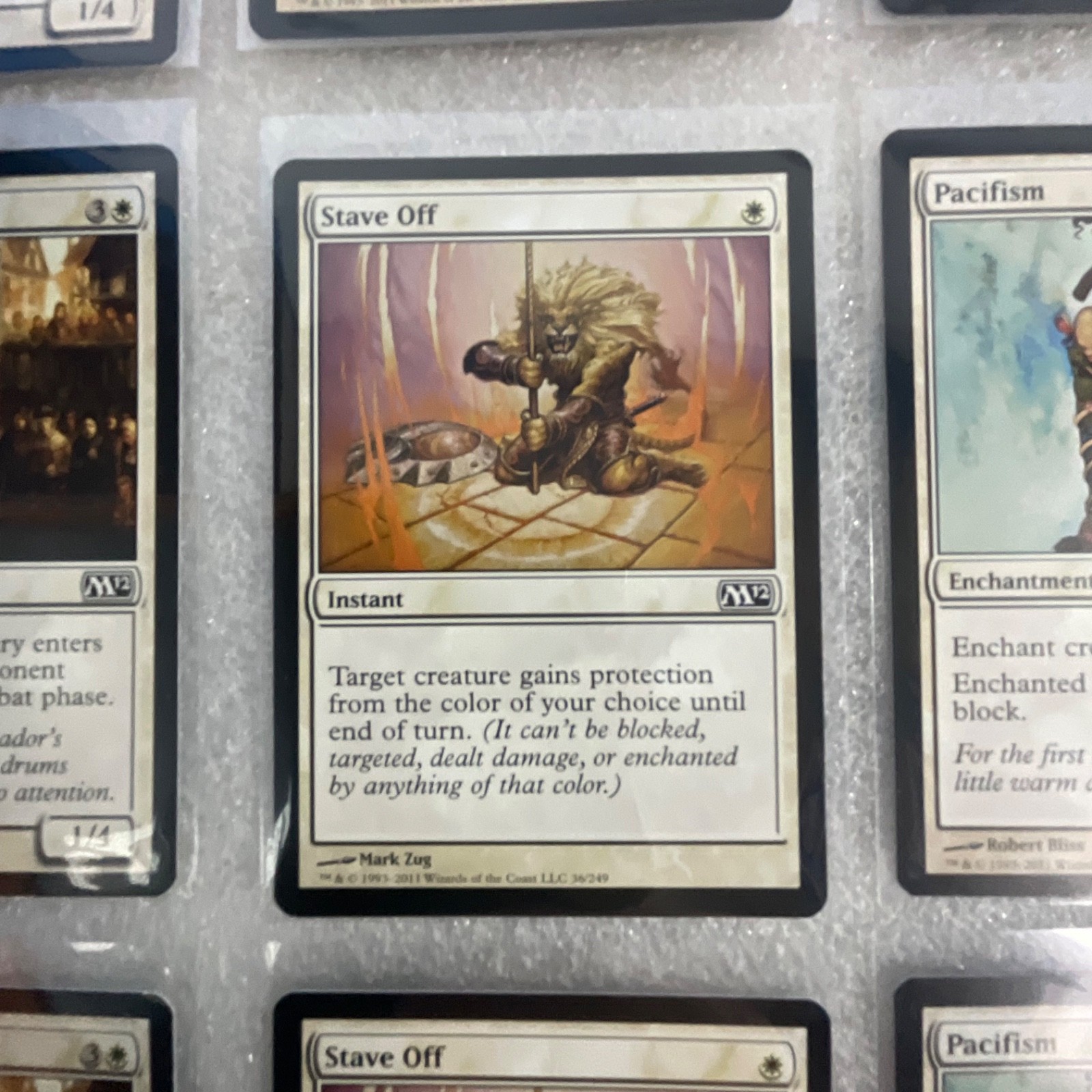 MTG 20 Card White Lot M12 Mixed w/ Pacifism Gideon's Lawkeeper Griffin Sentinel - Image 12