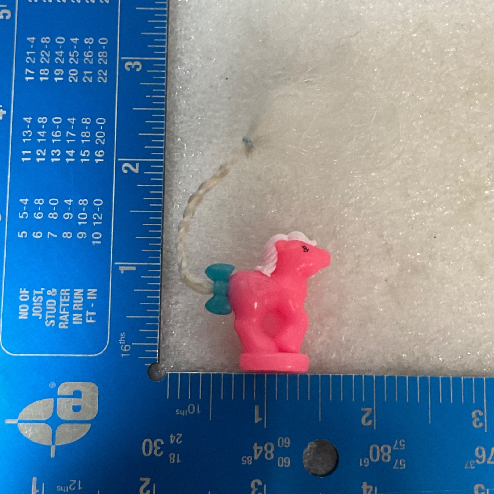 Vintage Mini Pink Pony Figure with Braided Tail 2in Plastic Toy Collectible 5.42 - Image 6