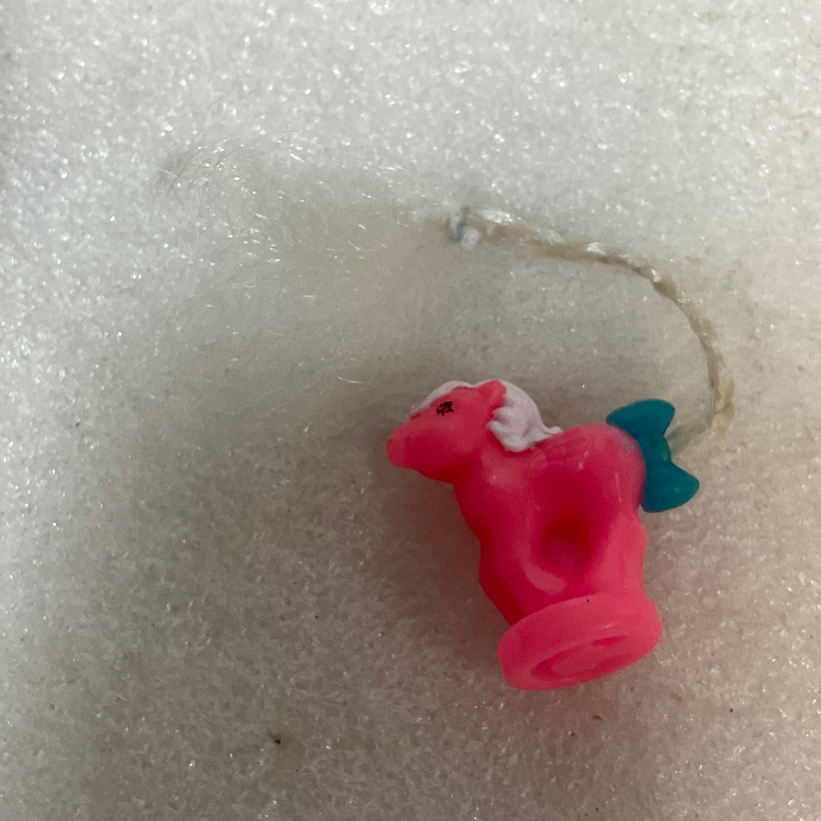 Vintage Mini Pink Pony Figure with Braided Tail 2in Plastic Toy Collectible 5.42 - Image 7