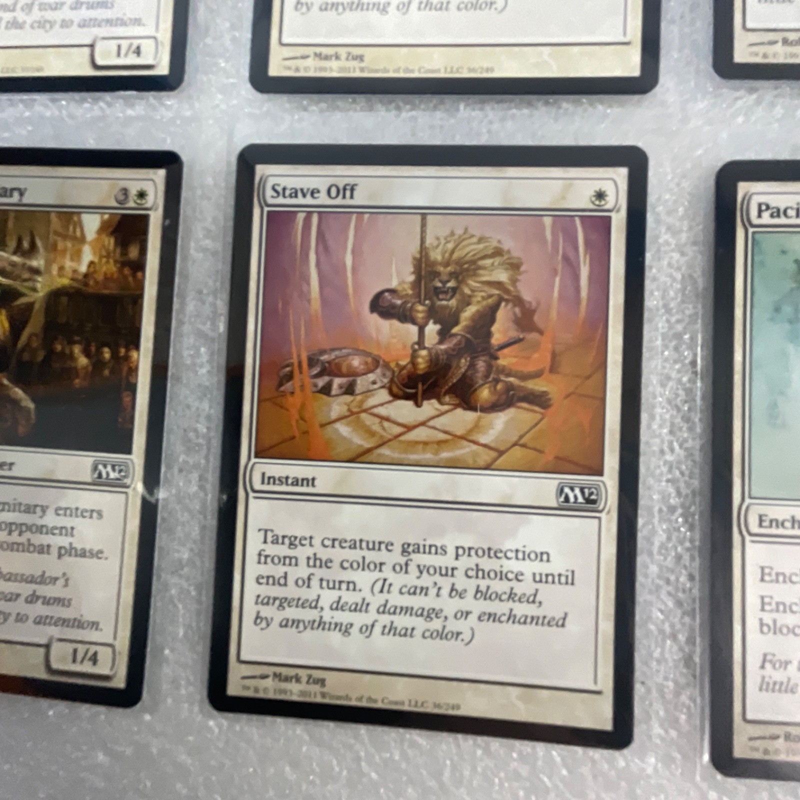 MTG 20 Card White Lot M12 Mixed w/ Pacifism Gideon's Lawkeeper Griffin Sentinel - Image 14