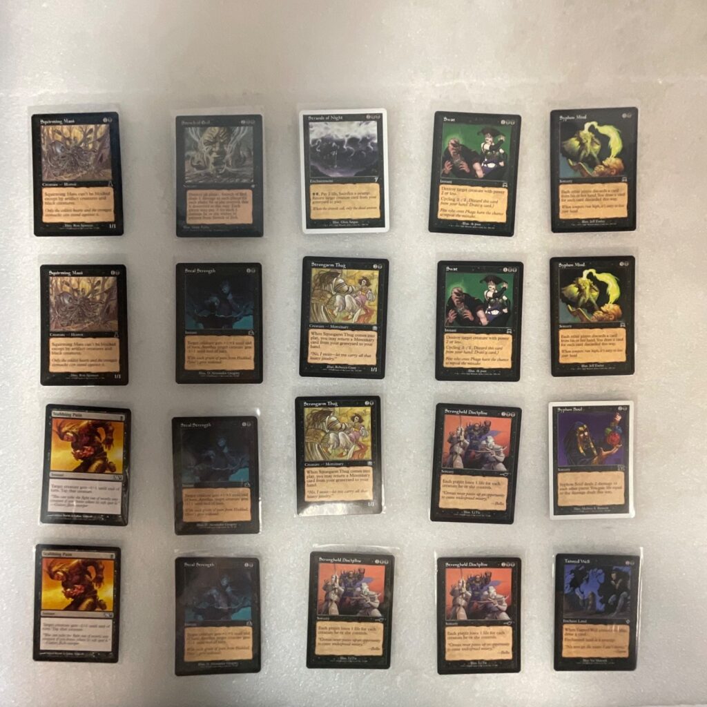 MTG 20 Card Black Lot Syphon Mind Strongarm Thug Mixed Sets - Image 1