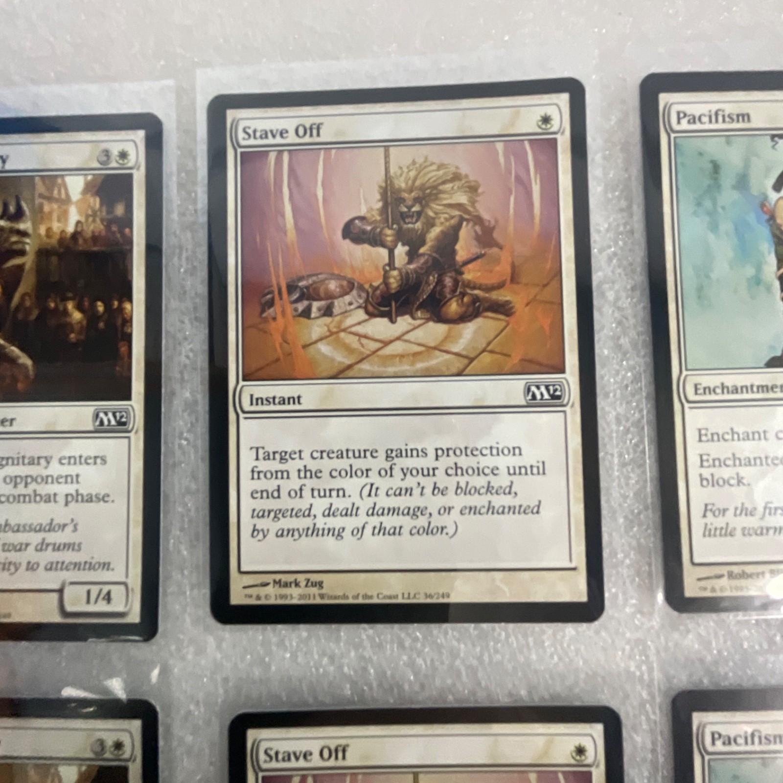 MTG 20 Card White Lot M12 Mixed Angel of Mercy Stonehorn Dignitary Pacifism - Image 11