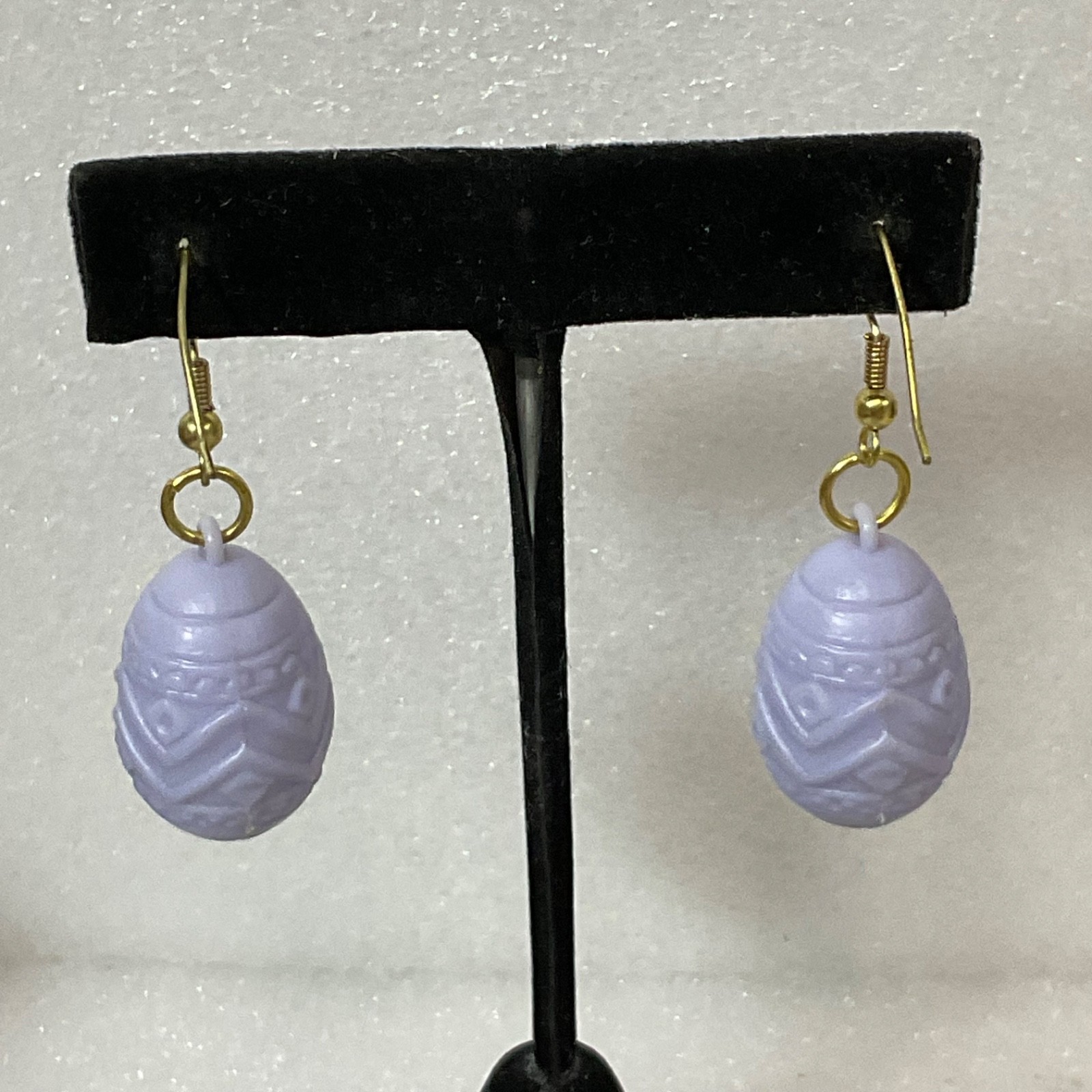 Light Purple Egg Dangle Earrings 2in Lightweight Fashion Jewelry - Image 7