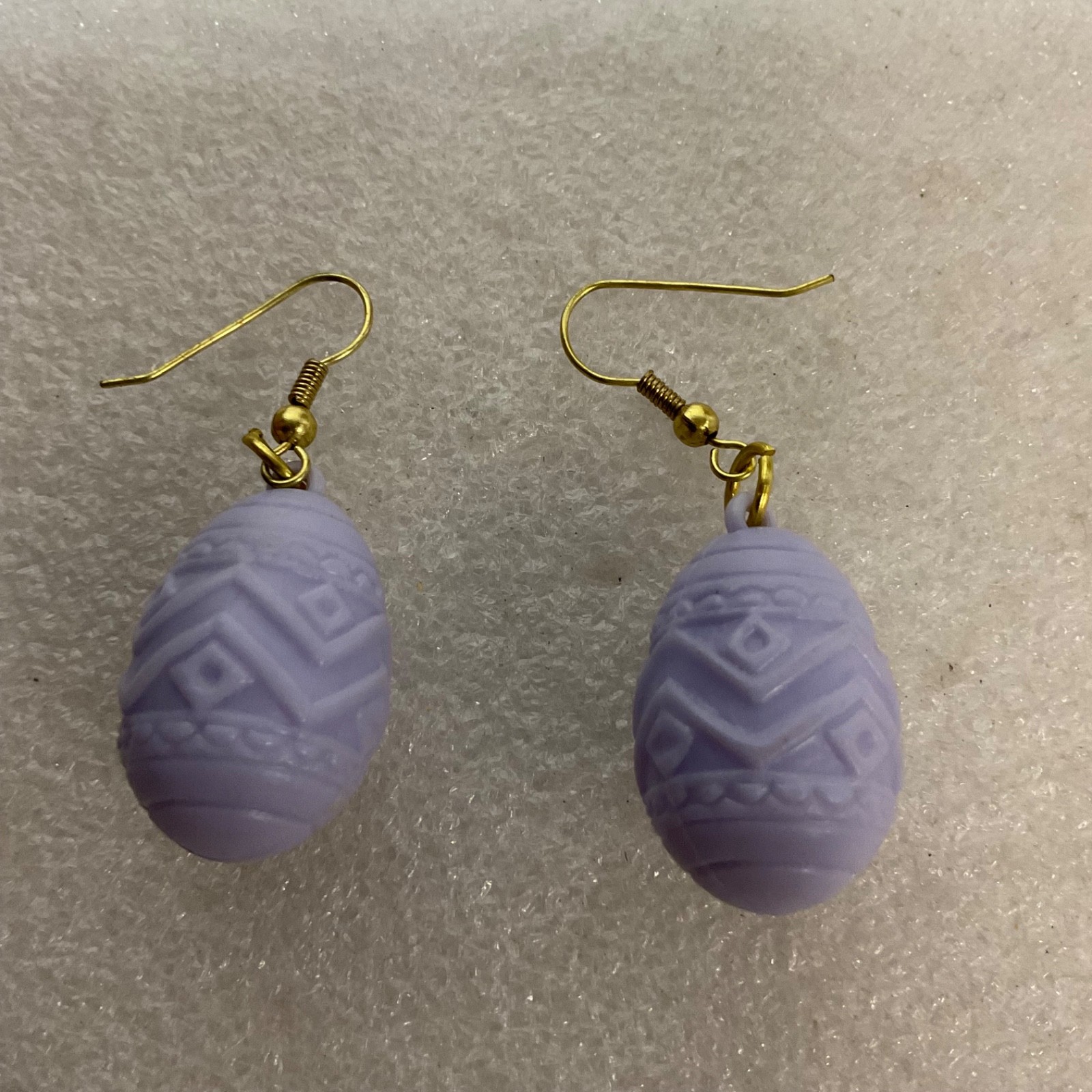 Light Purple Egg Dangle Earrings 2in Lightweight Fashion Jewelry - Image 9