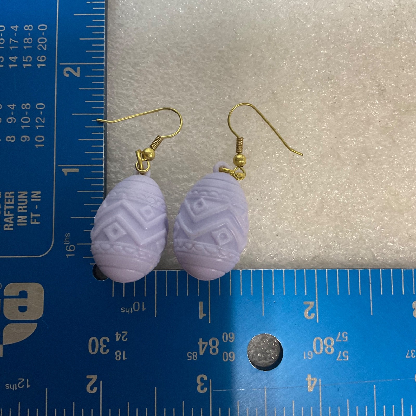 Light Purple Egg Dangle Earrings 2in Lightweight Fashion Jewelry - Image 10