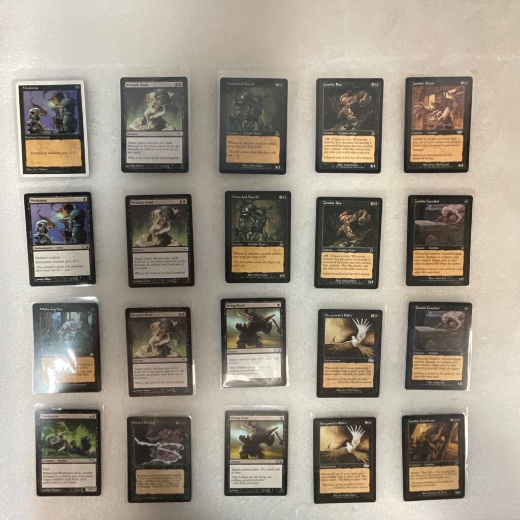 MTG 20 Card Black Lot Wrench Mind Zombie Boa Mixed Sets - Image 1
