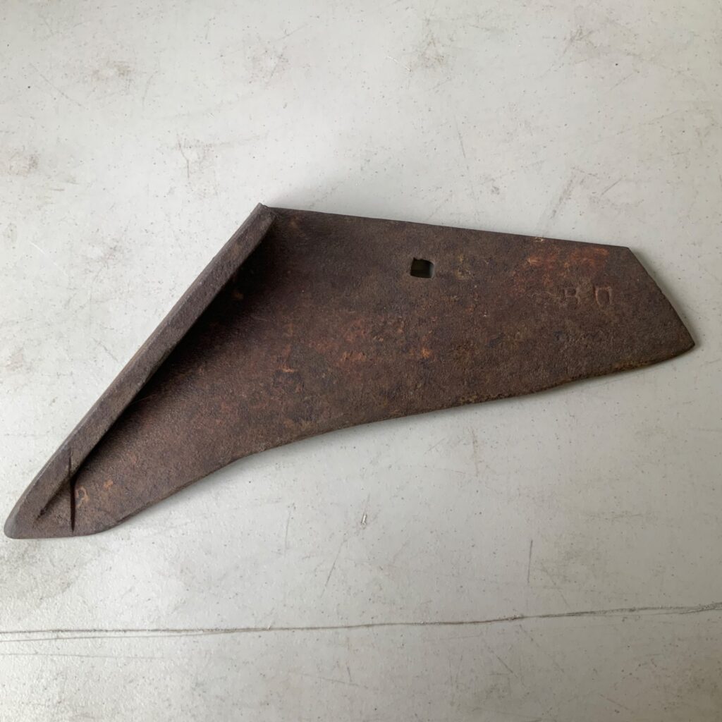 Rusty Metal Plow Share Cultivator Blade Farm Tool 11 in - Image 1