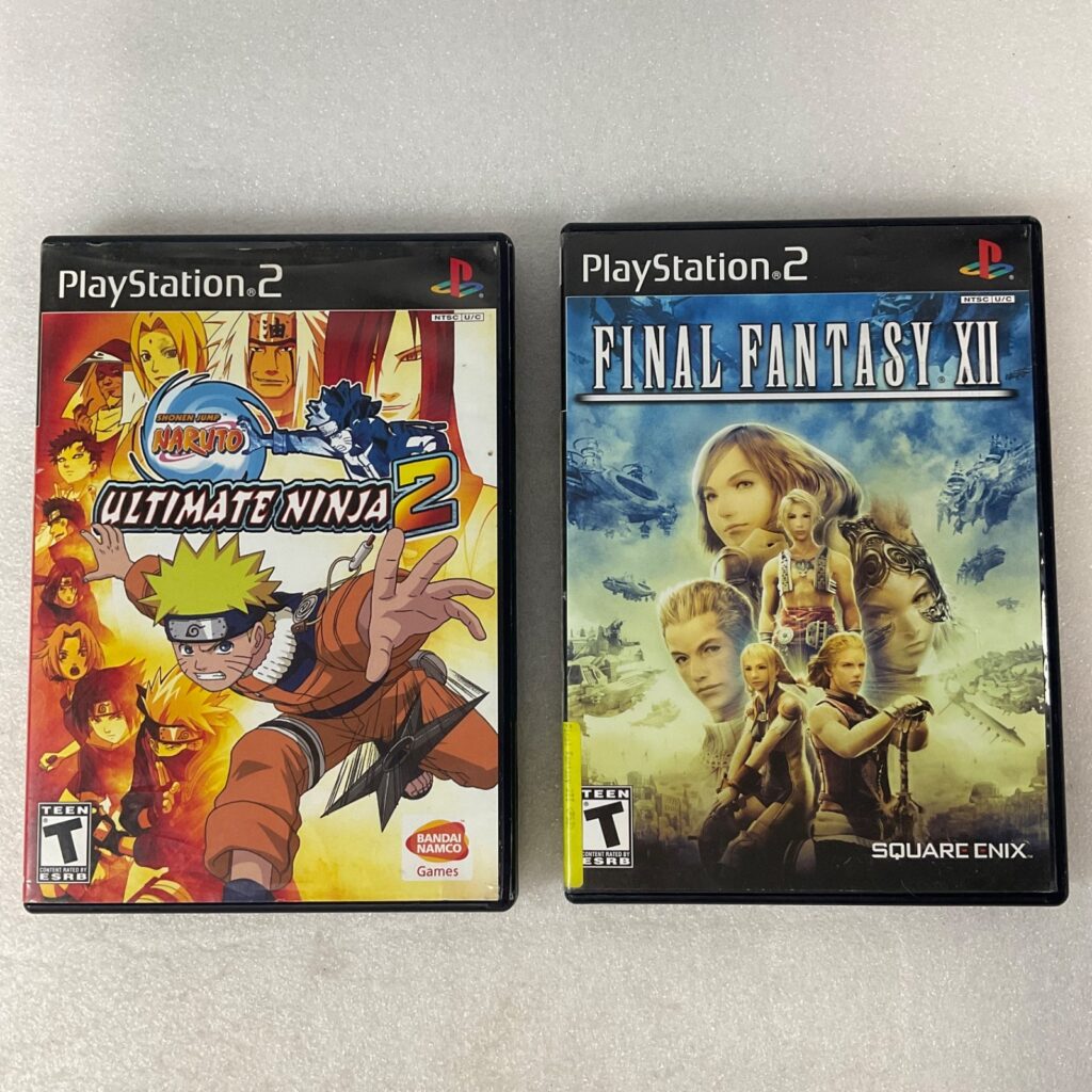 Lot of 2 PS2 Games Final Fantasy XII & Naruto Ultimate Ninja 2 Tested Complete - Image 1
