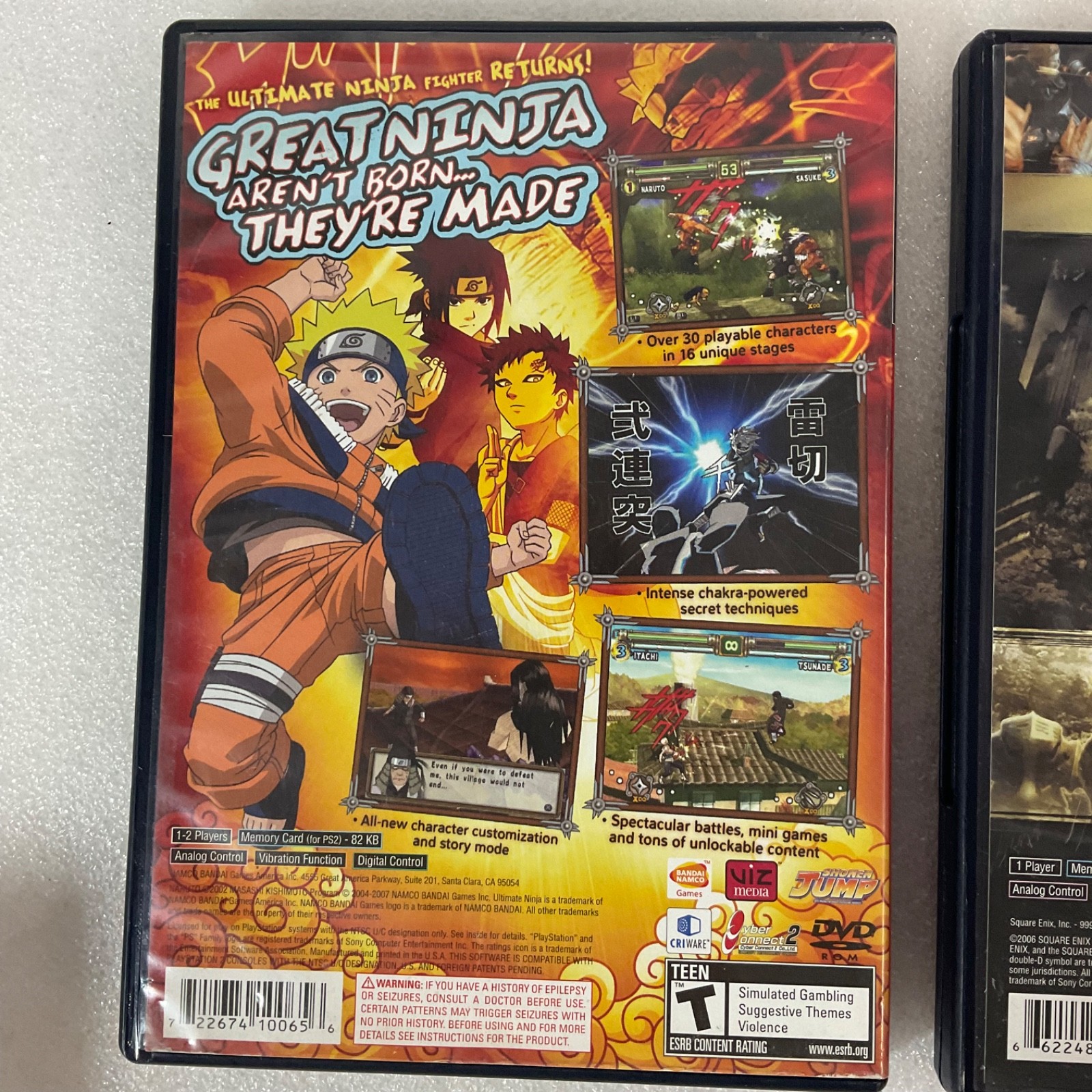 Lot of 2 PS2 Games Final Fantasy XII & Naruto Ultimate Ninja 2 Tested Complete - Image 5