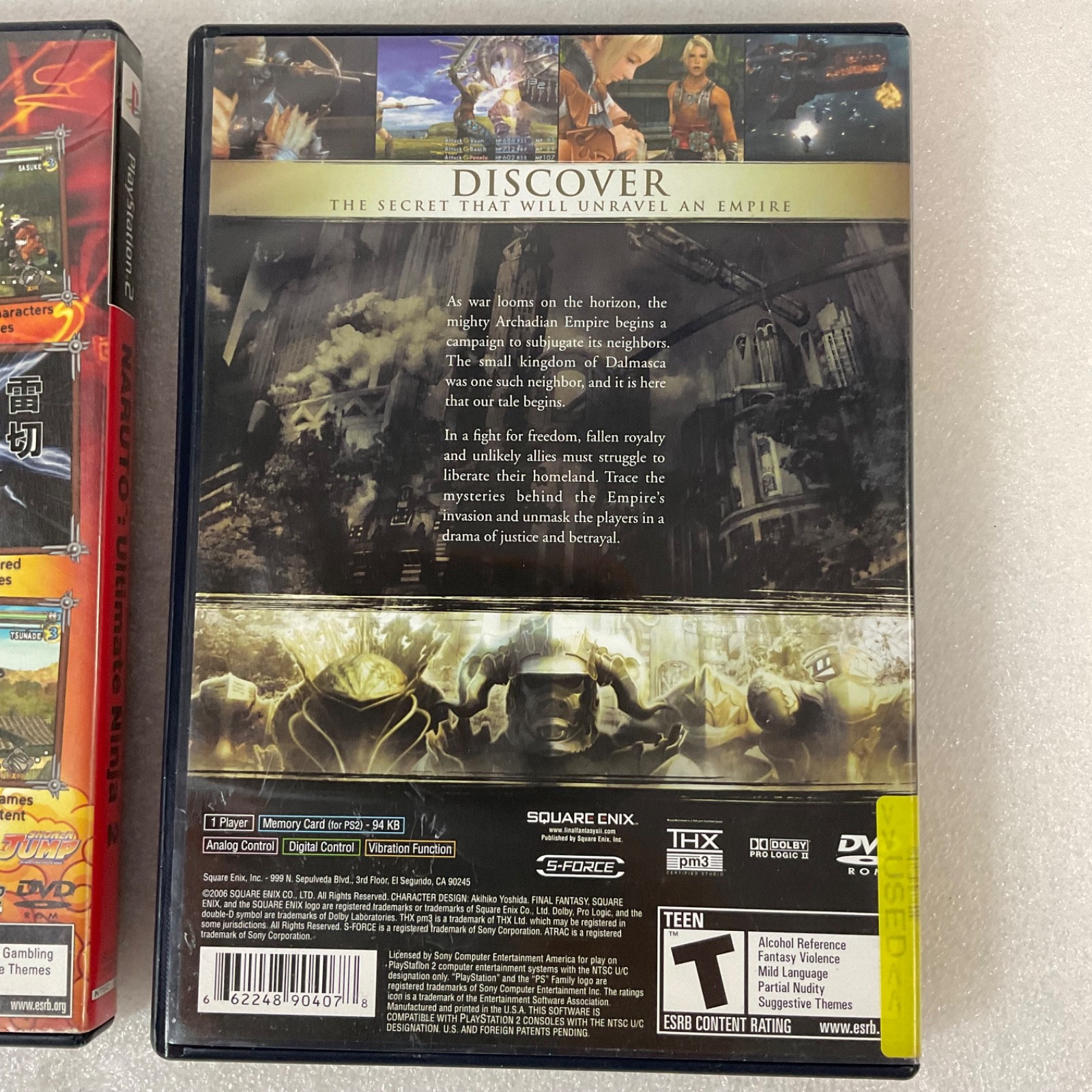 Lot of 2 PS2 Games Final Fantasy XII & Naruto Ultimate Ninja 2 Tested Complete - Image 6