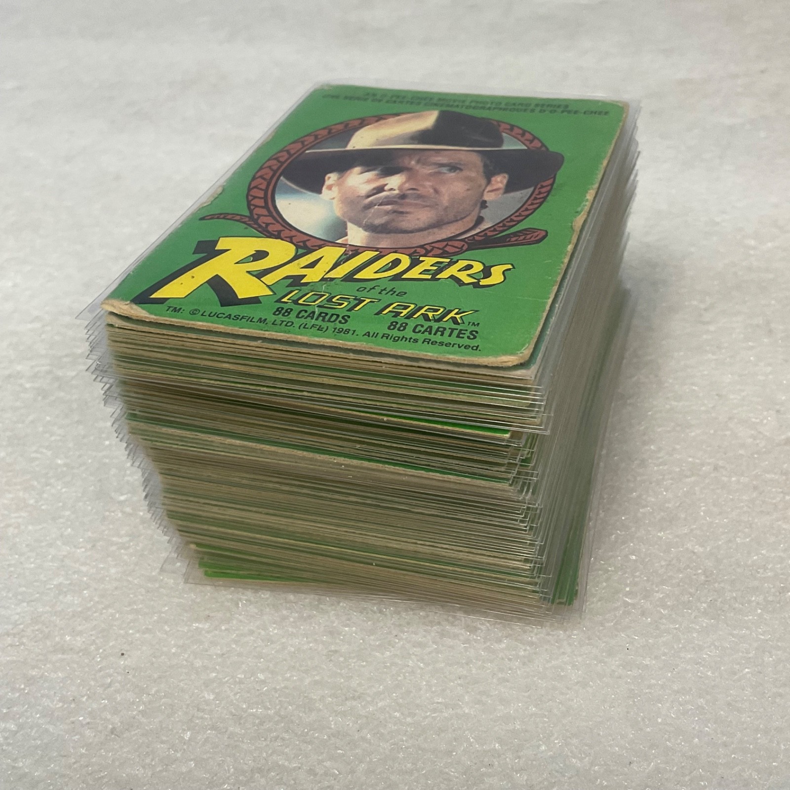 Raiders Lost Ark 1981 O-Pee-Chee 88 Card Lot Bilingual French English Canada - Image 3