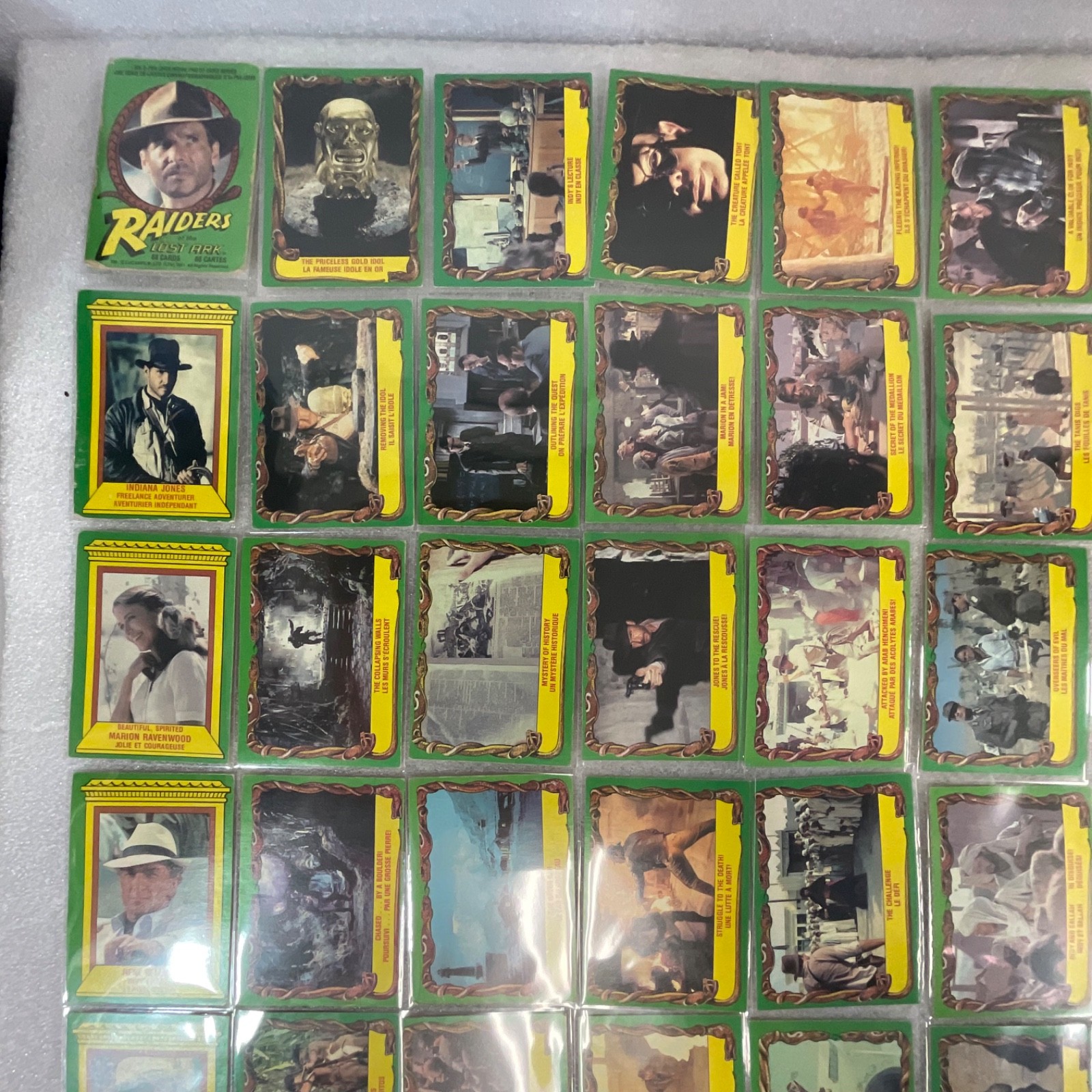 Raiders Lost Ark 1981 O-Pee-Chee 88 Card Lot Bilingual French English Canada - Image 7