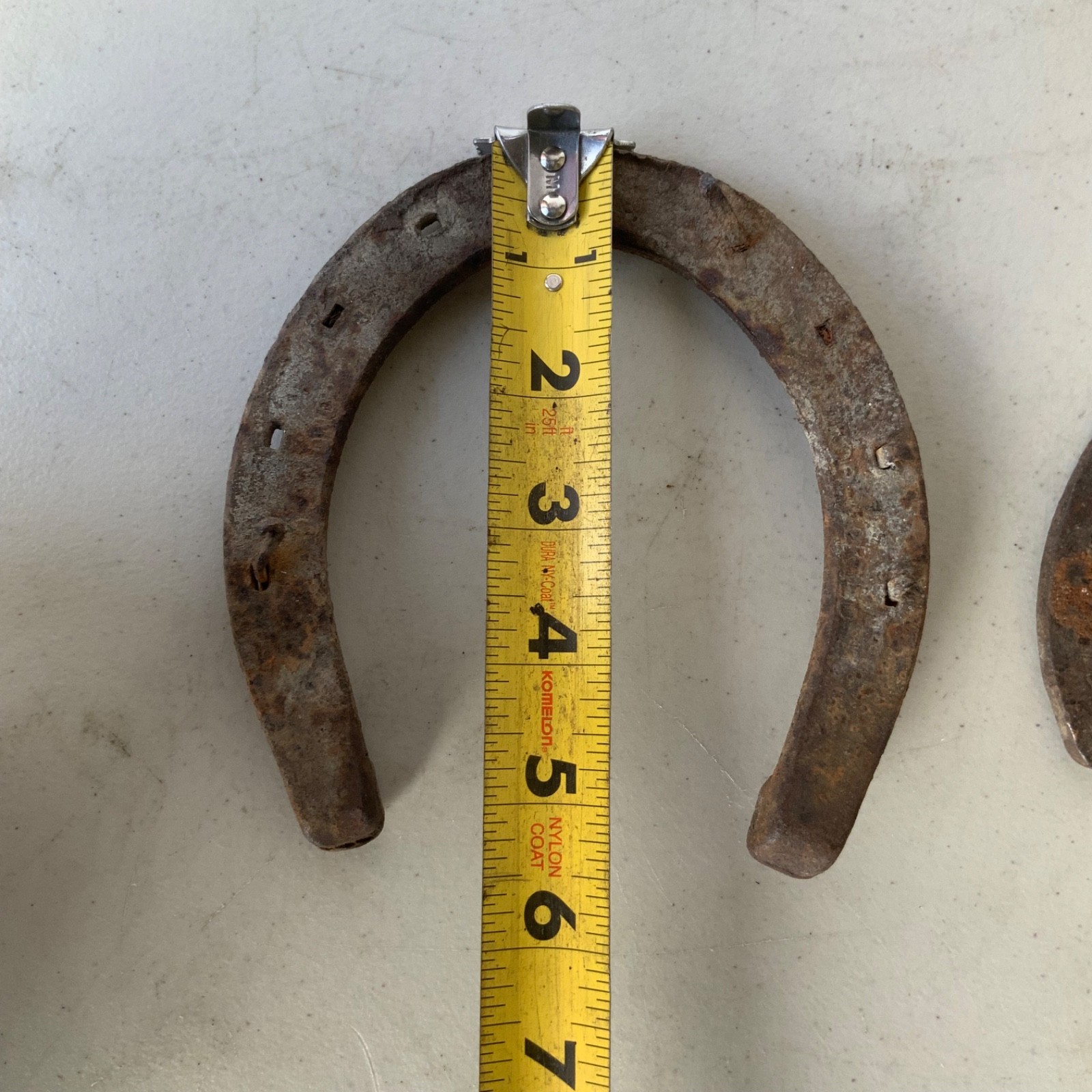 Lot of 2 Used Rusty Horseshoes Western Farm Decor Craft 5 in - Image 3