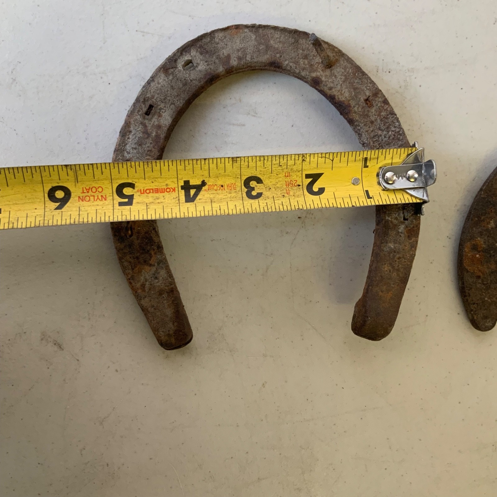 Lot of 2 Used Rusty Horseshoes Western Farm Decor Craft 5 in - Image 4