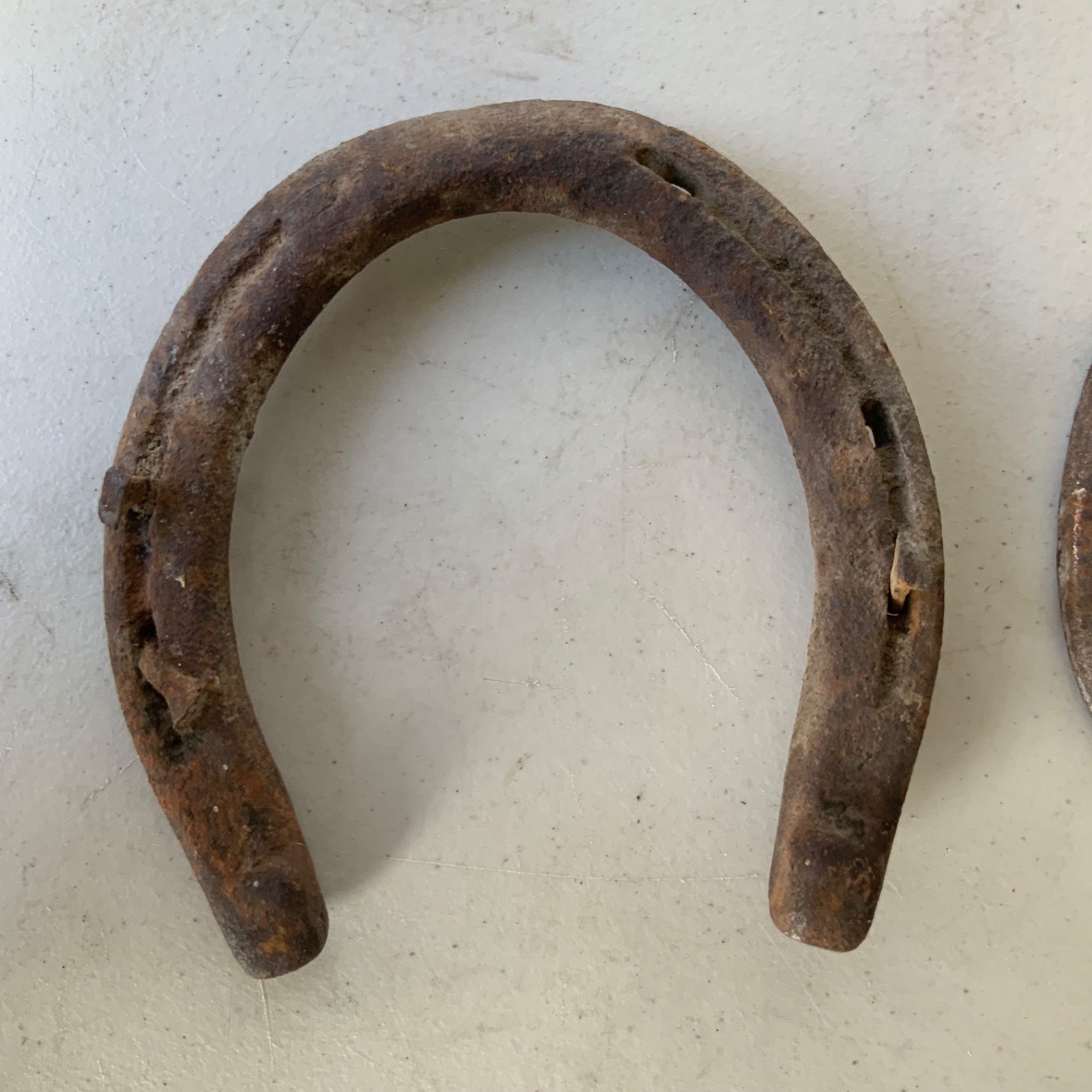 Lot of 2 Used Rusty Horseshoes Western Farm Decor Craft 5 in - Image 7