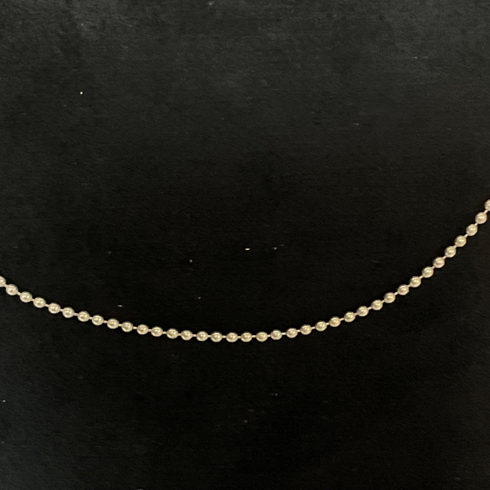 18in 925 Silver Ball Chain Necklace India 2.97g Sterling Minimalist - Image 2