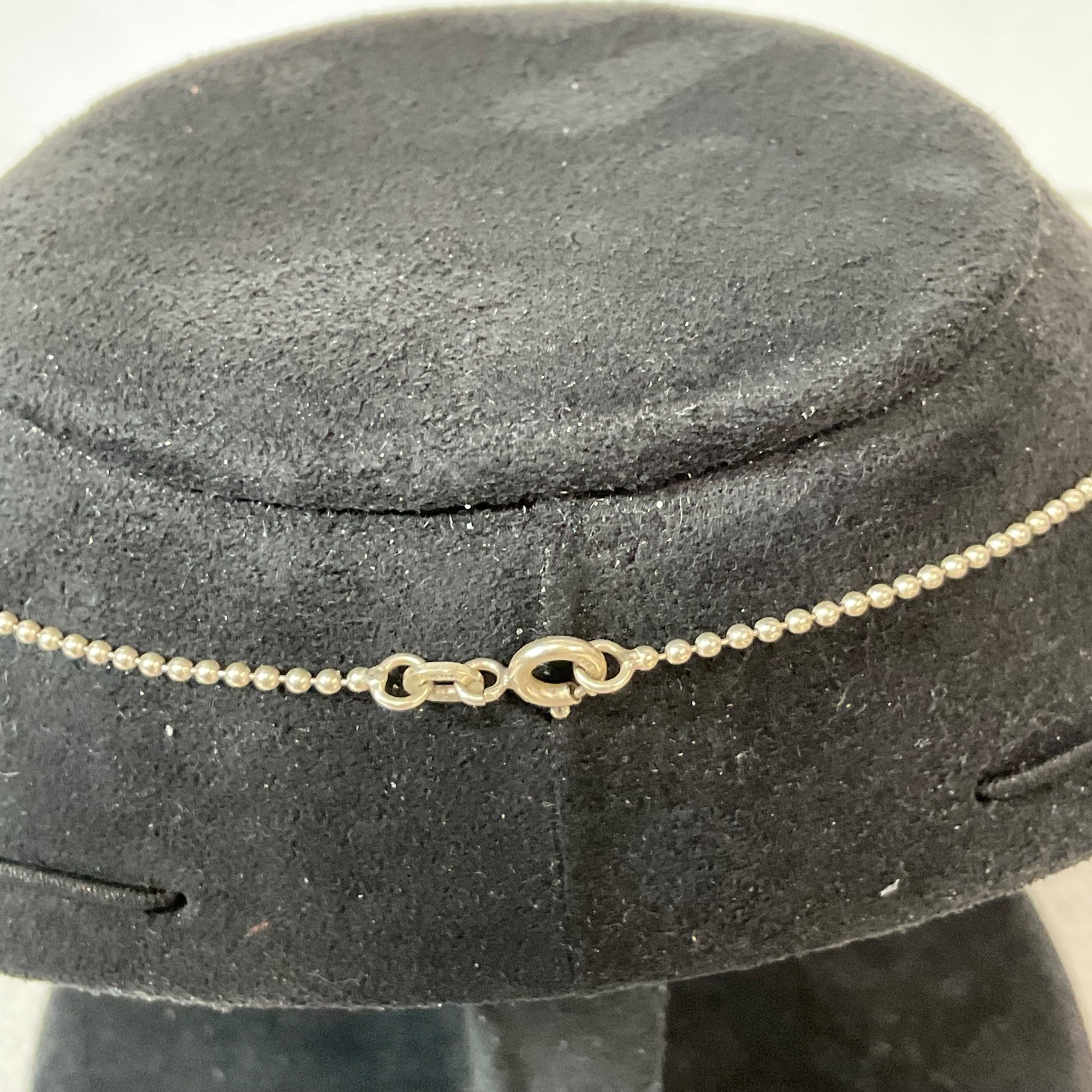 18in 925 Silver Ball Chain Necklace India 2.97g Sterling Minimalist - Image 4