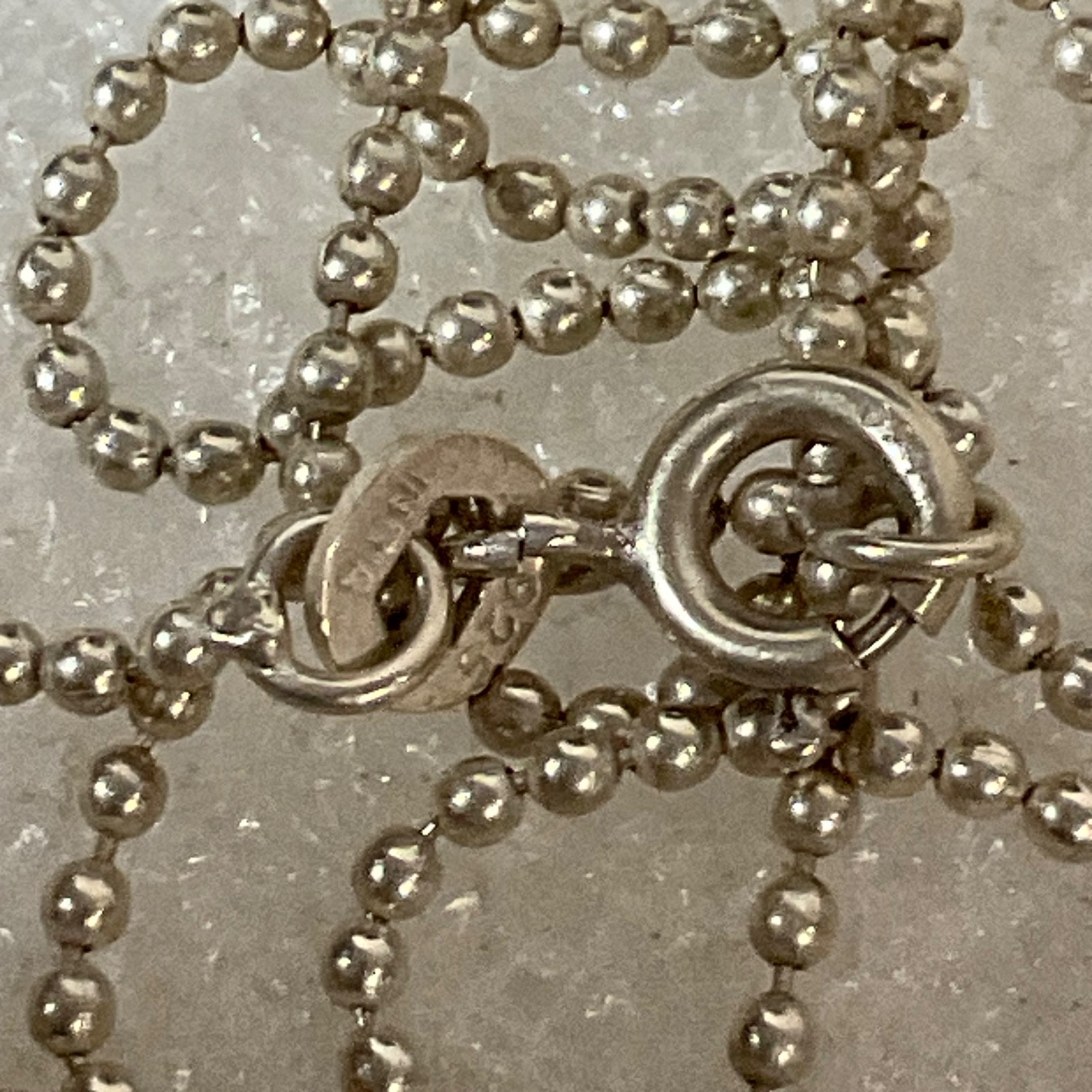 18in 925 Silver Ball Chain Necklace India 2.97g Sterling Minimalist - Image 7