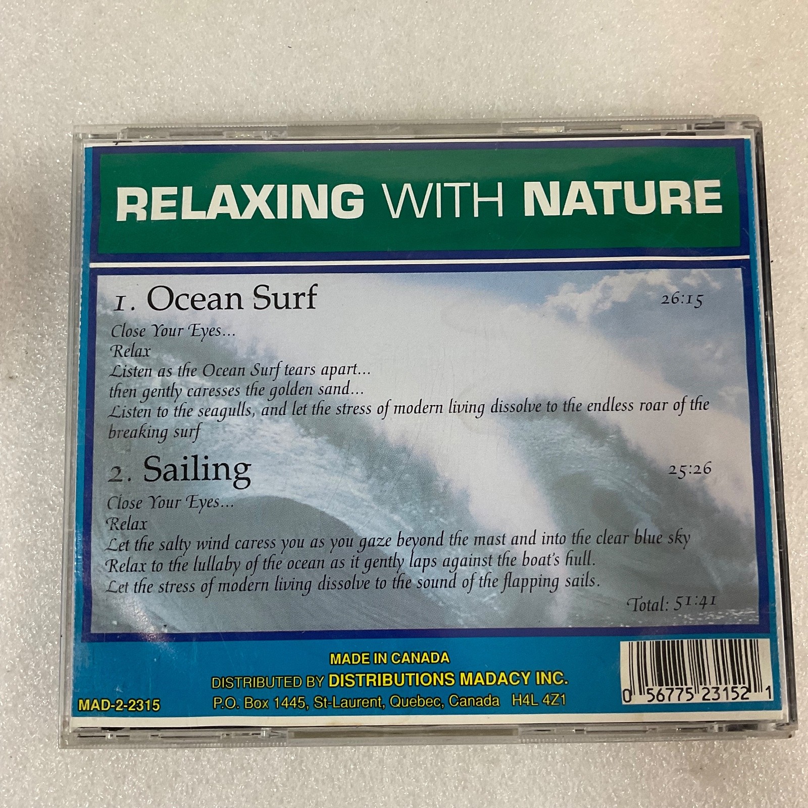Relaxing With Nature Ocean Surf Sailing Ambient Soundscapes CD - Image 2