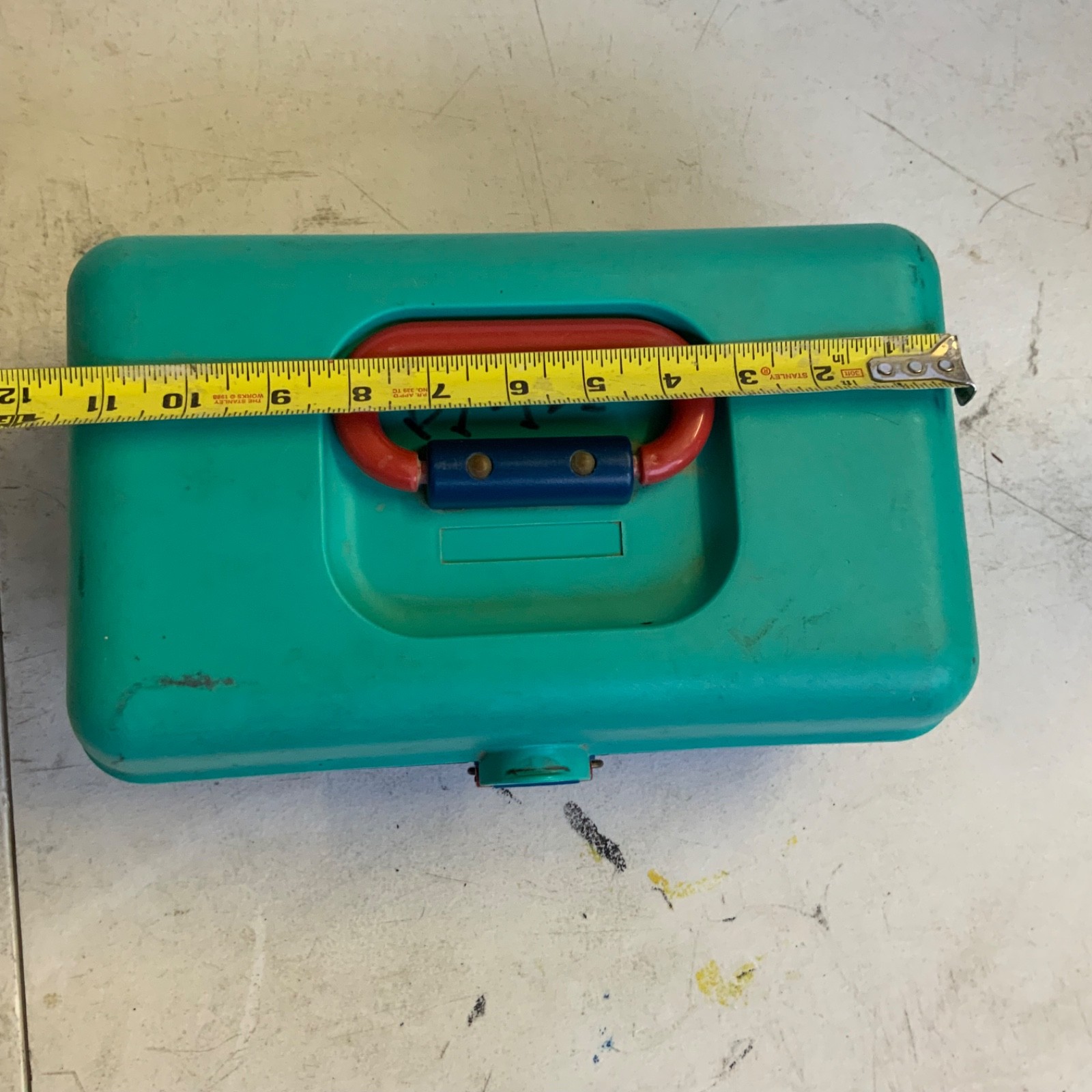 Caboodles Teal Blue Pink Plastic Makeup Organizer Case 12 in - Image 11