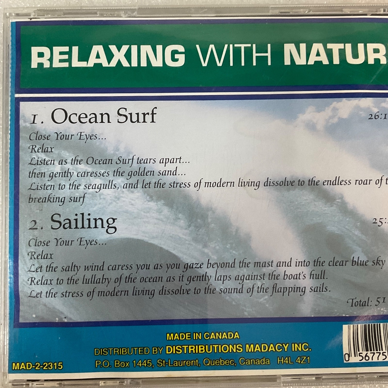 Relaxing With Nature Ocean Surf Sailing Ambient Soundscapes CD - Image 11