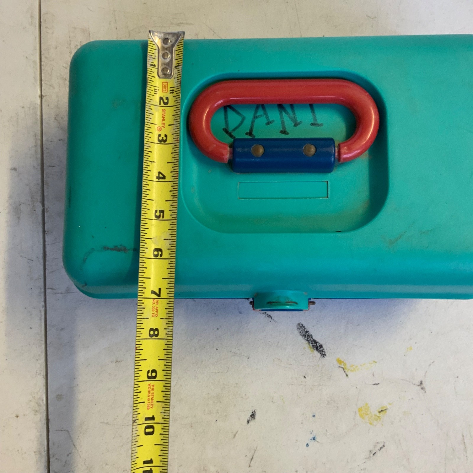 Caboodles Teal Blue Pink Plastic Makeup Organizer Case 12 in - Image 12