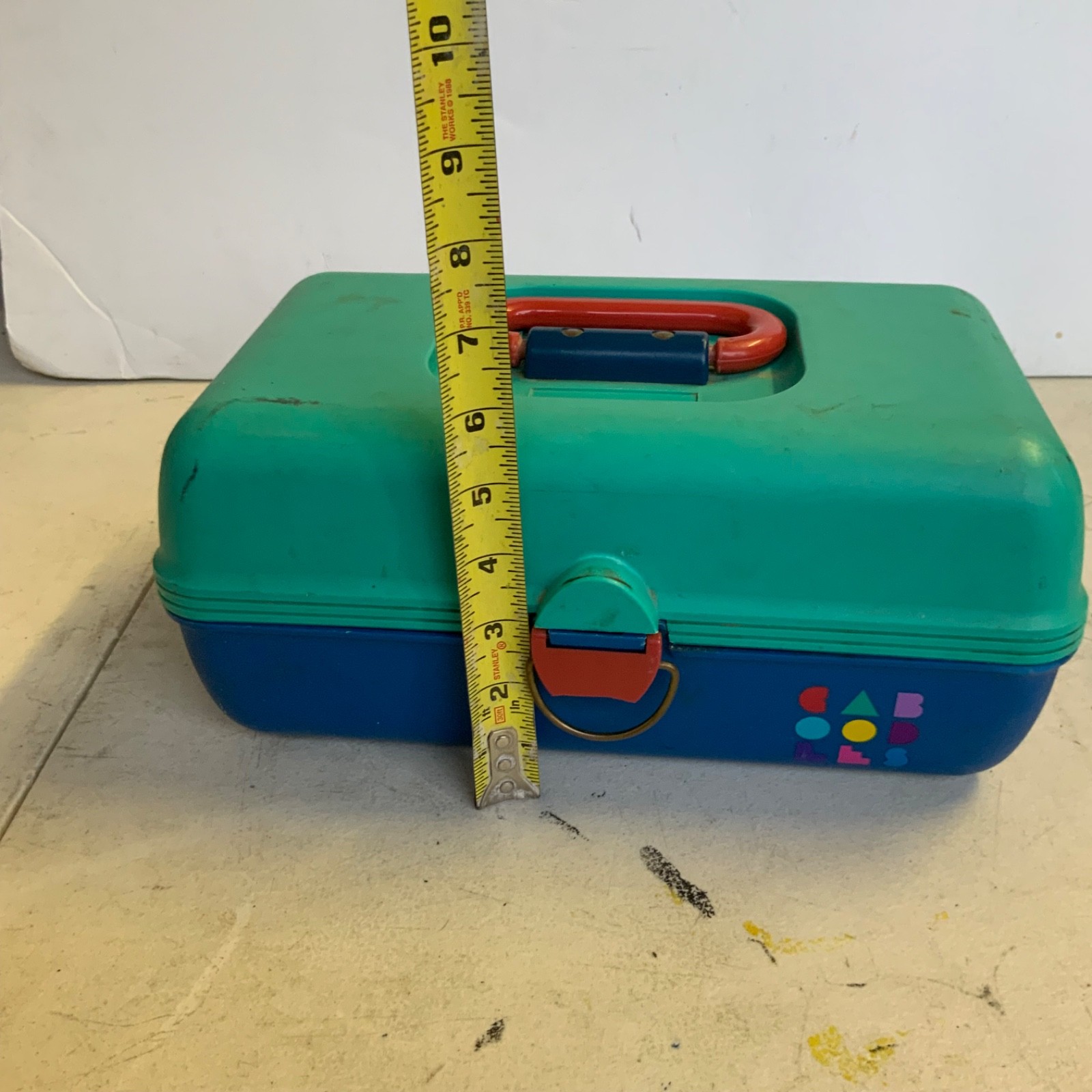 Caboodles Teal Blue Pink Plastic Makeup Organizer Case 12 in - Image 13