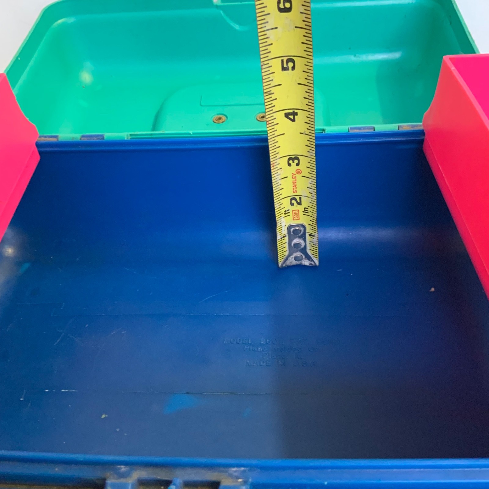 Caboodles Teal Blue Pink Plastic Makeup Organizer Case 12 in - Image 9