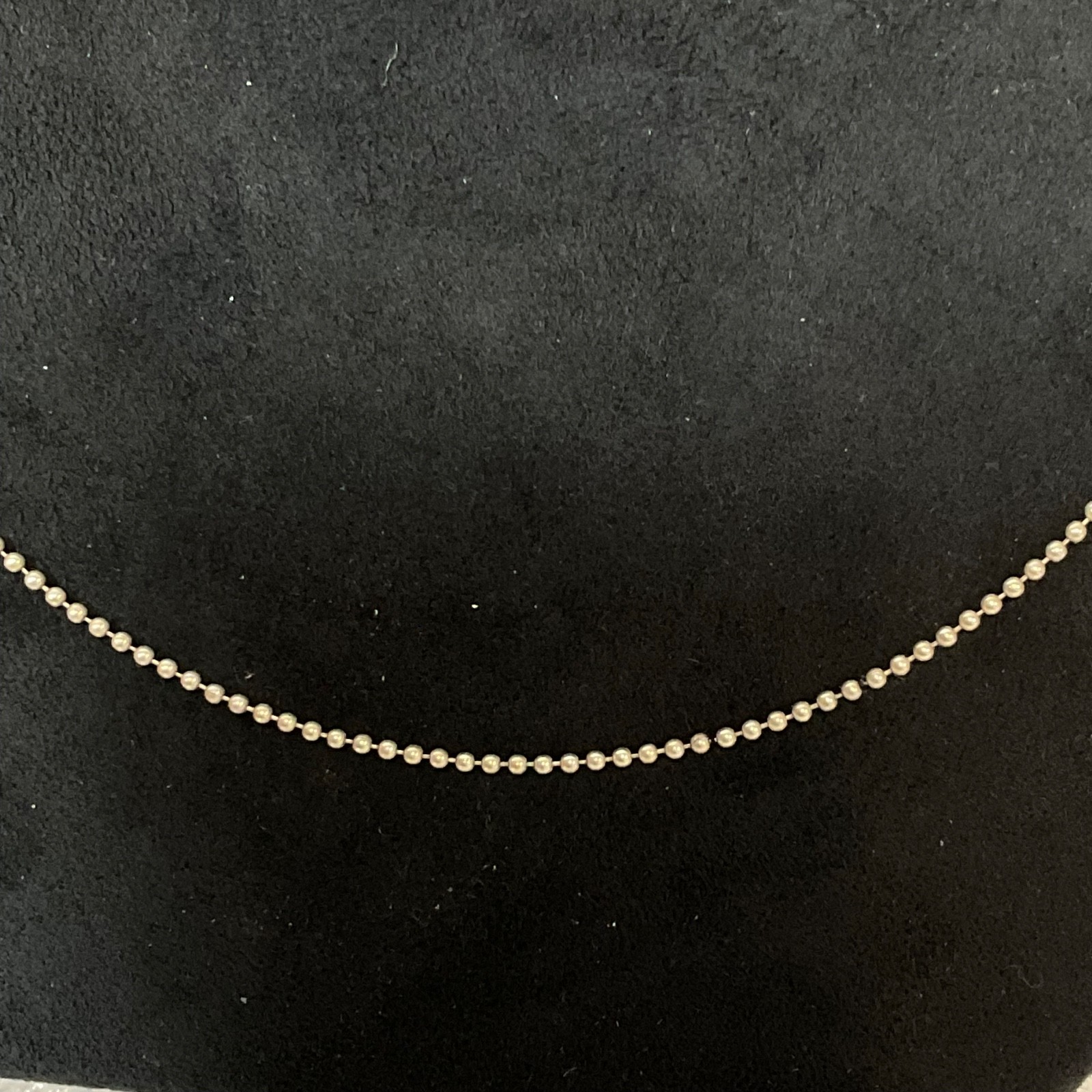 18in 925 Silver Ball Chain Necklace 3.06g Round Bead Link India Jewelry - Image 2