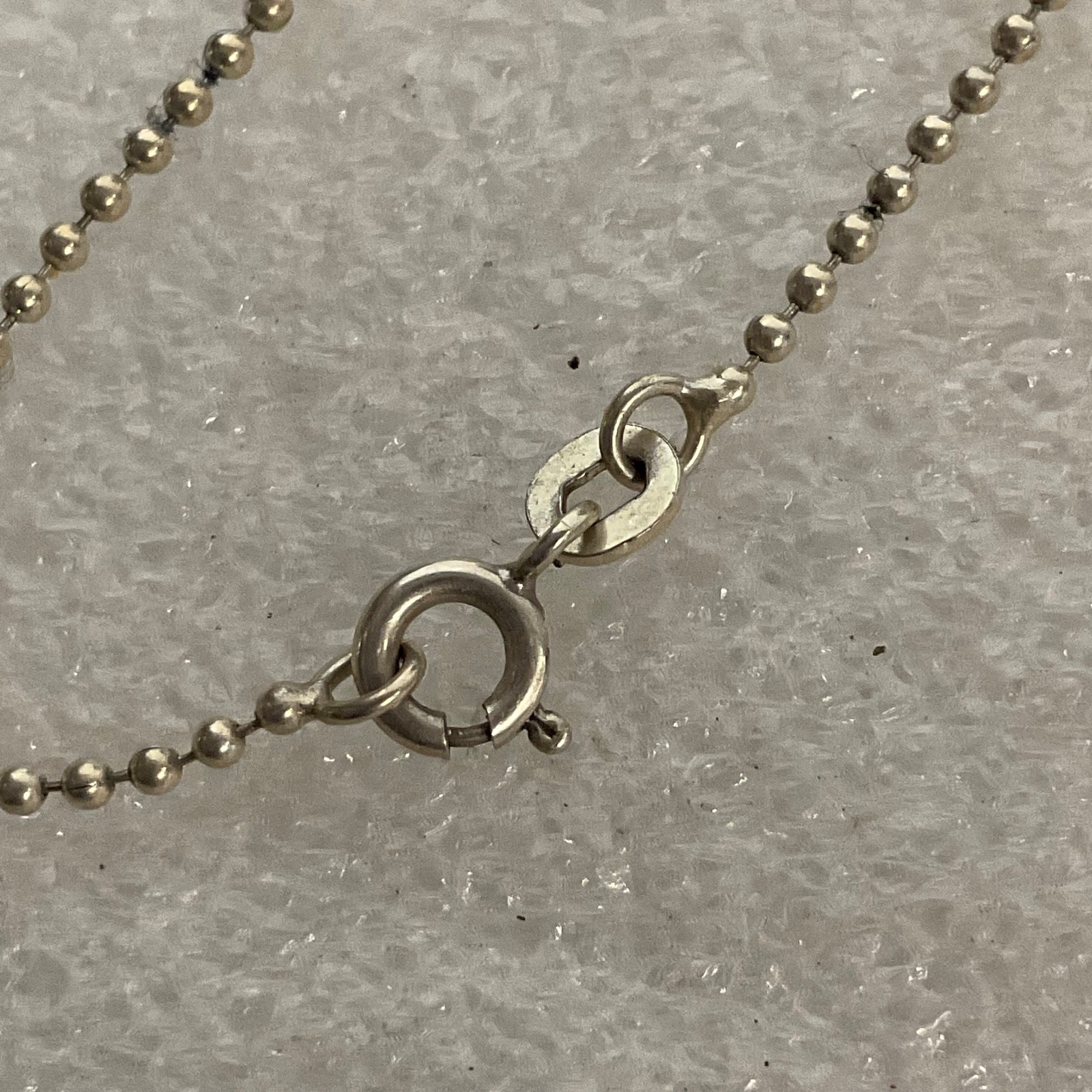 18in 925 Silver Ball Chain Necklace 3.06g Round Bead Link India Jewelry - Image 8