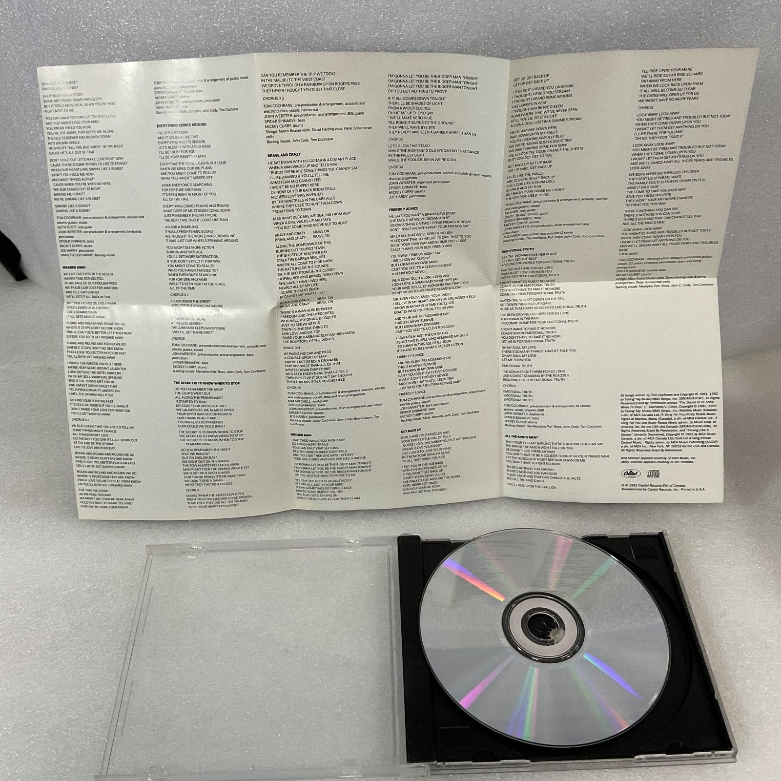 Tom Cochrane Mad Mad World CD 1991 Capitol Records Life Is a Highway - Image 17