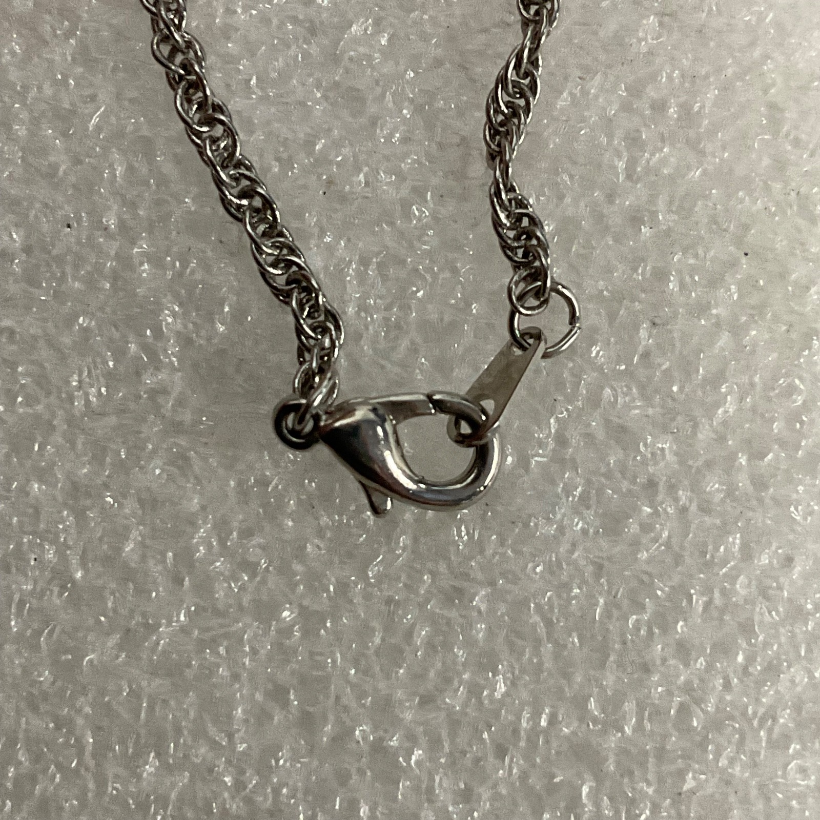 23in Silver Tone Rope Chain Necklace 4.68g Lobster Clasp Unisex Jewelry - Image 8