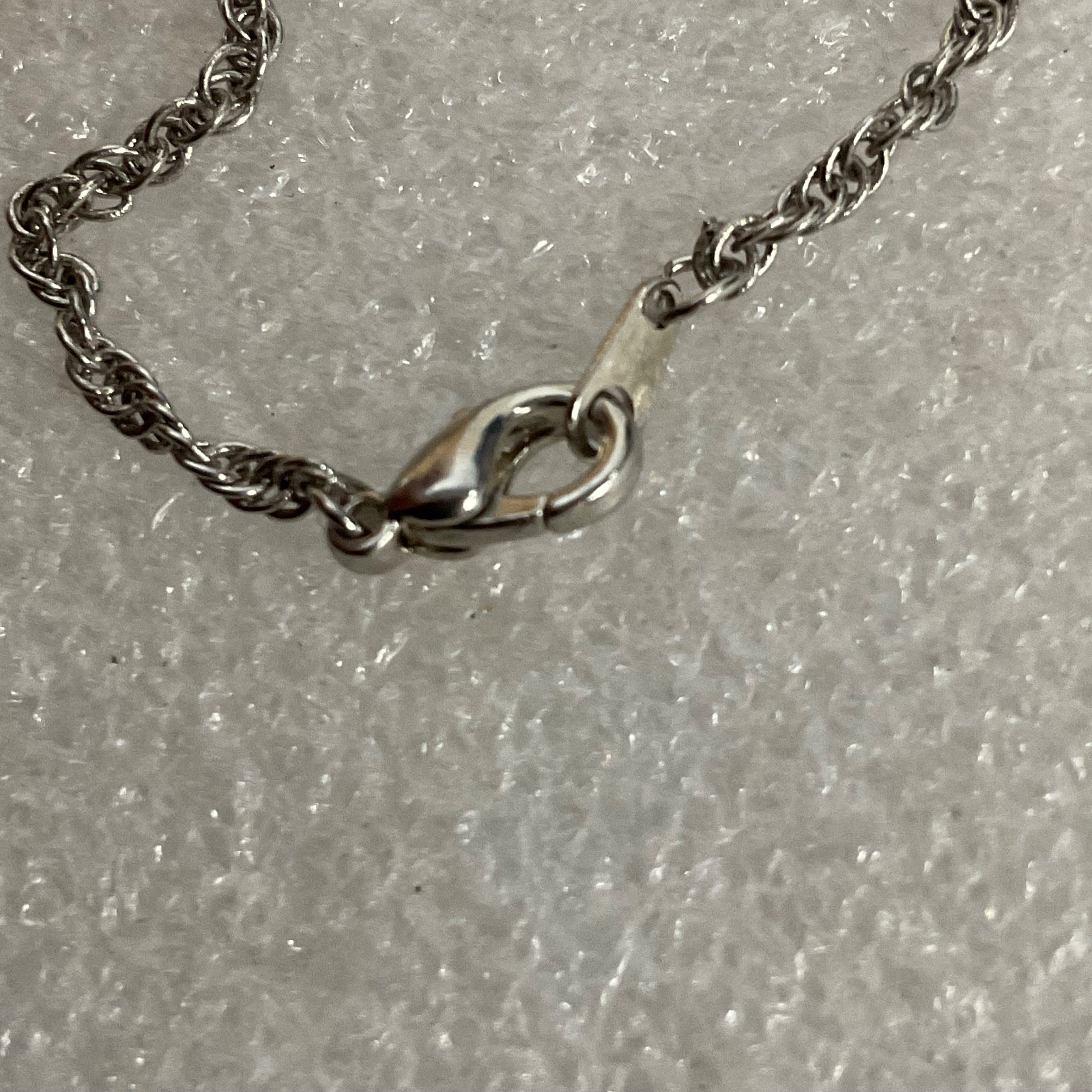 23in Silver Tone Rope Chain Necklace 4.68g Lobster Clasp Unisex Jewelry - Image 7