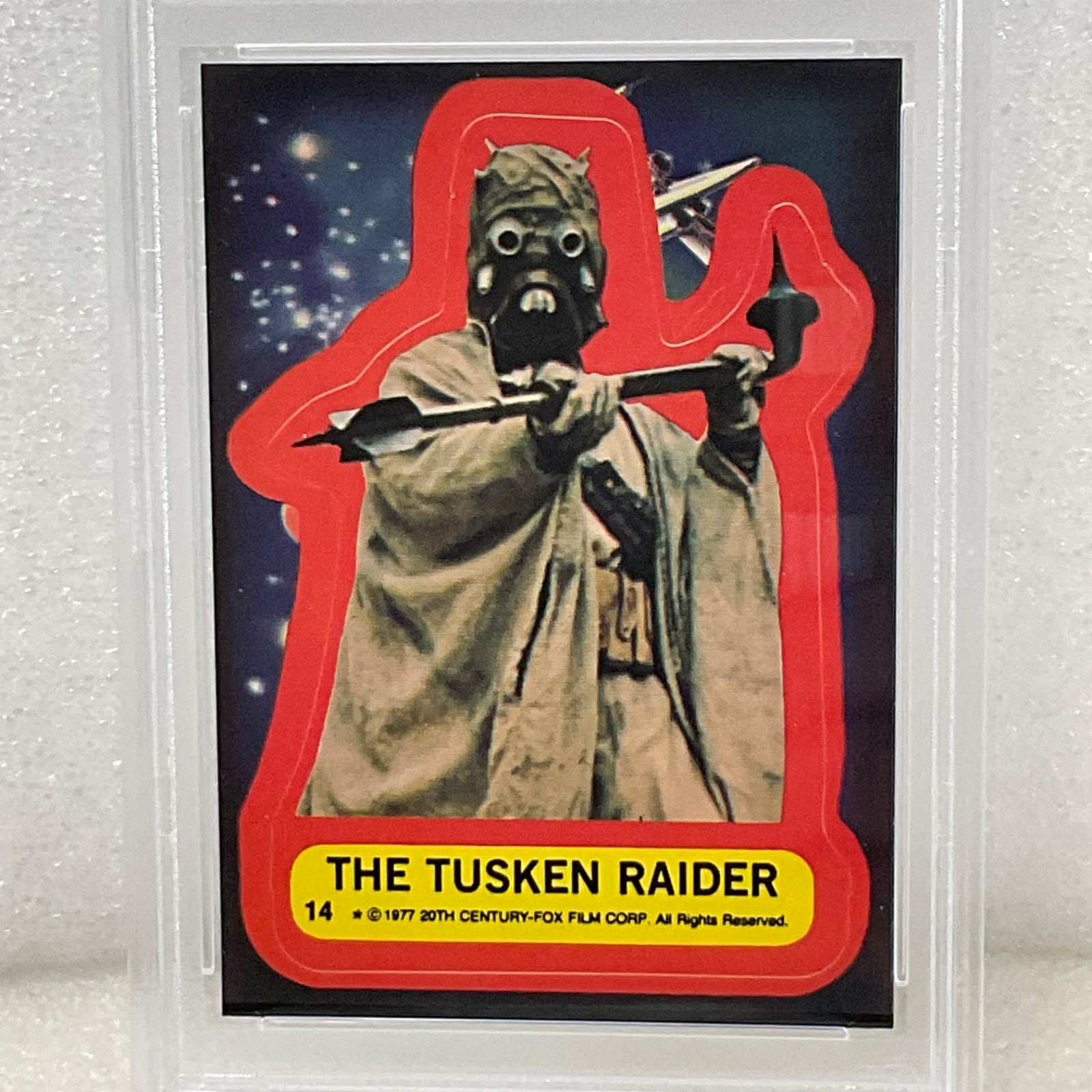 Star Wars 1977 The Tusken Raider Sticker Card #14 PSA 8 CERT#151033813 - Image 4