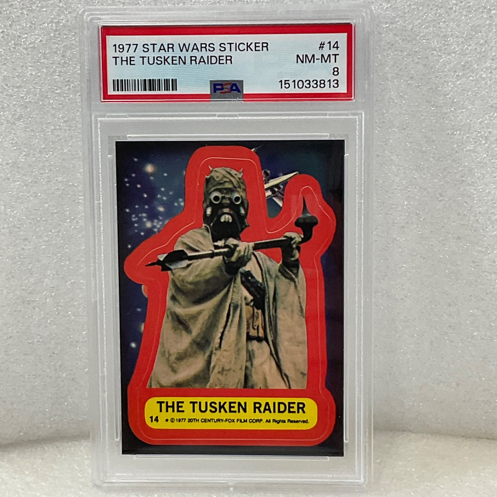Star Wars 1977 The Tusken Raider Sticker Card #14 PSA 8 CERT#151033813 - Image 3