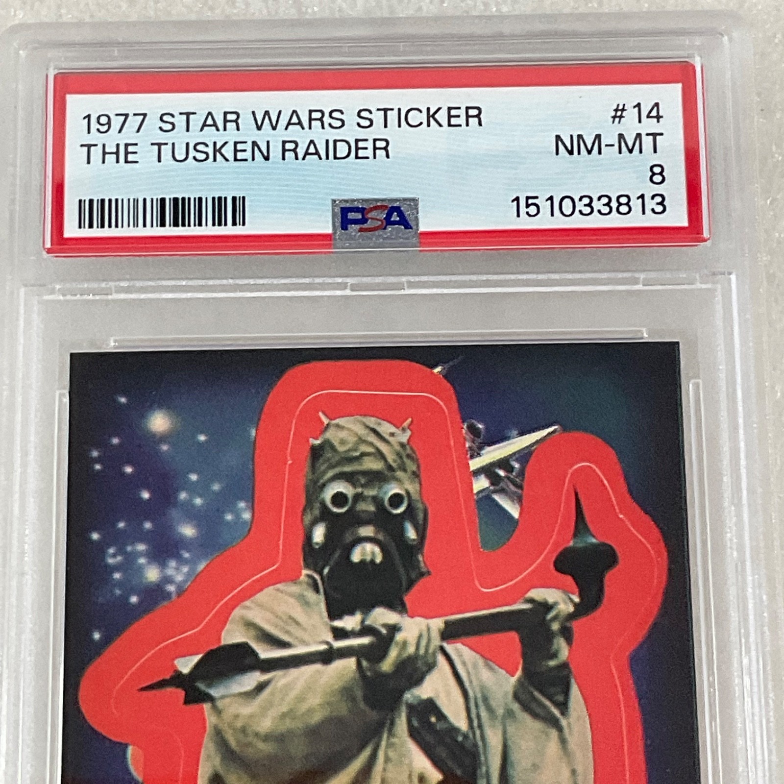 Star Wars 1977 The Tusken Raider Sticker Card #14 PSA 8 CERT#151033813 - Image 7