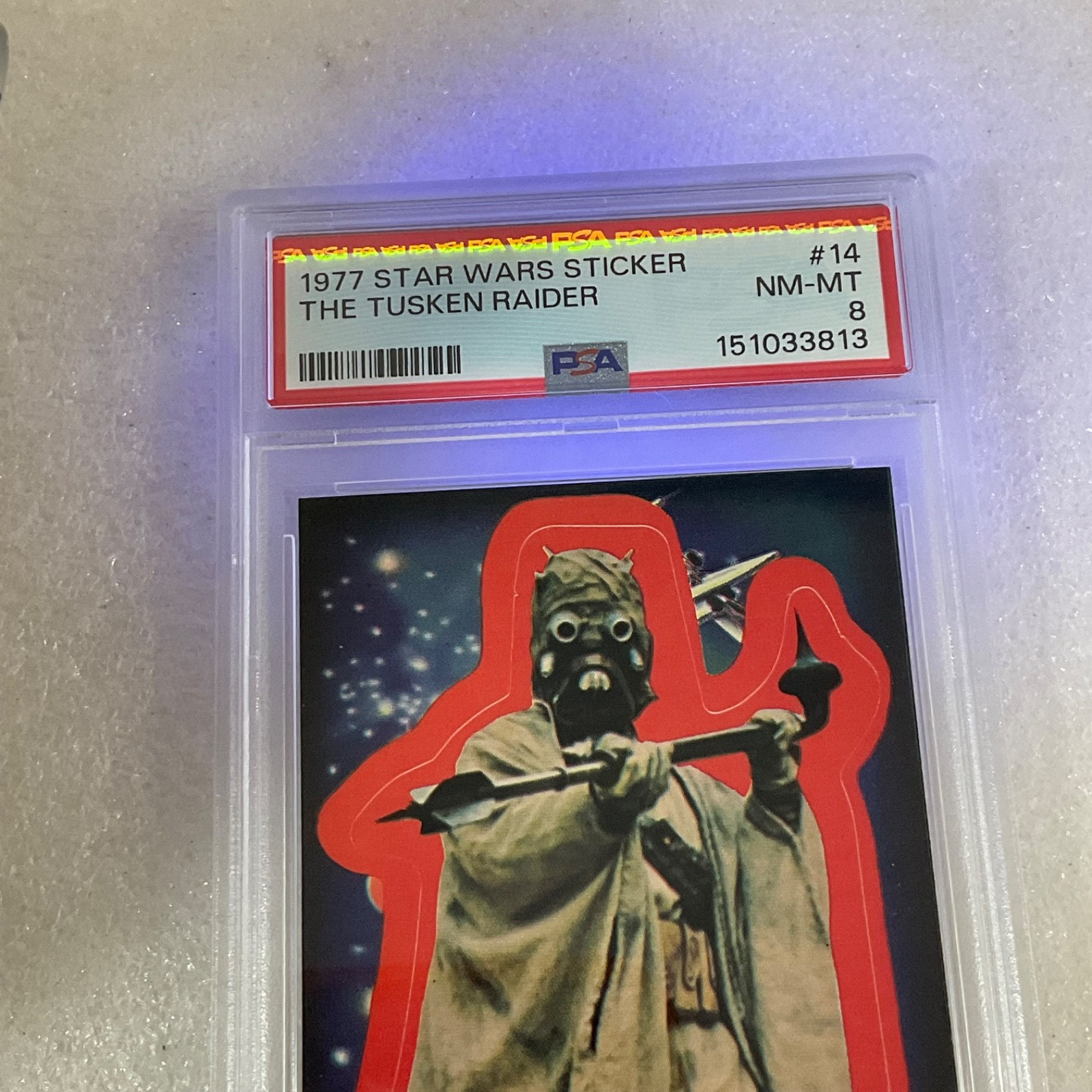 Star Wars 1977 The Tusken Raider Sticker Card #14 PSA 8 CERT#151033813 - Image 20