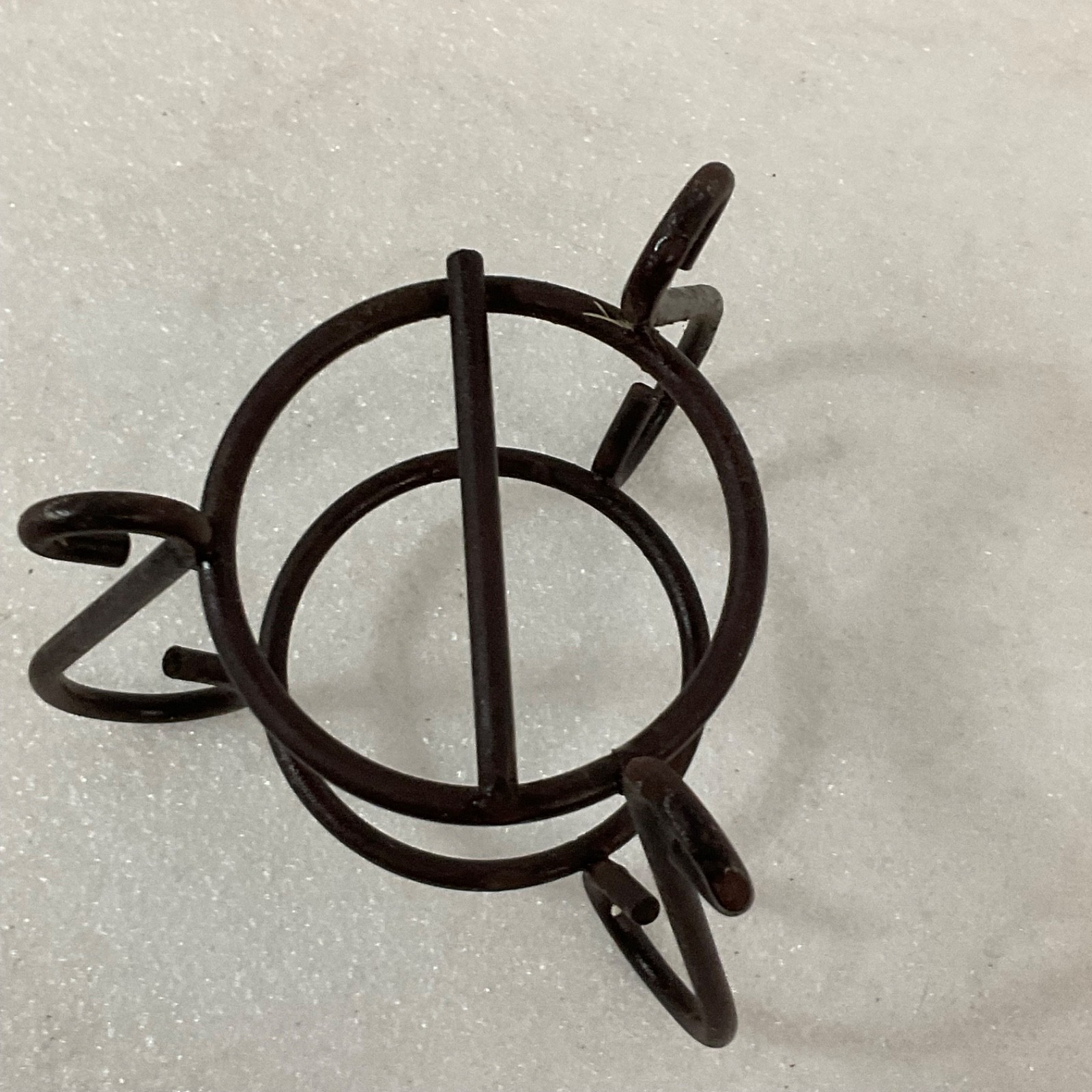 Small Metal Votive Candle Holder Brown Scroll Stand 5in Decor - Image 5