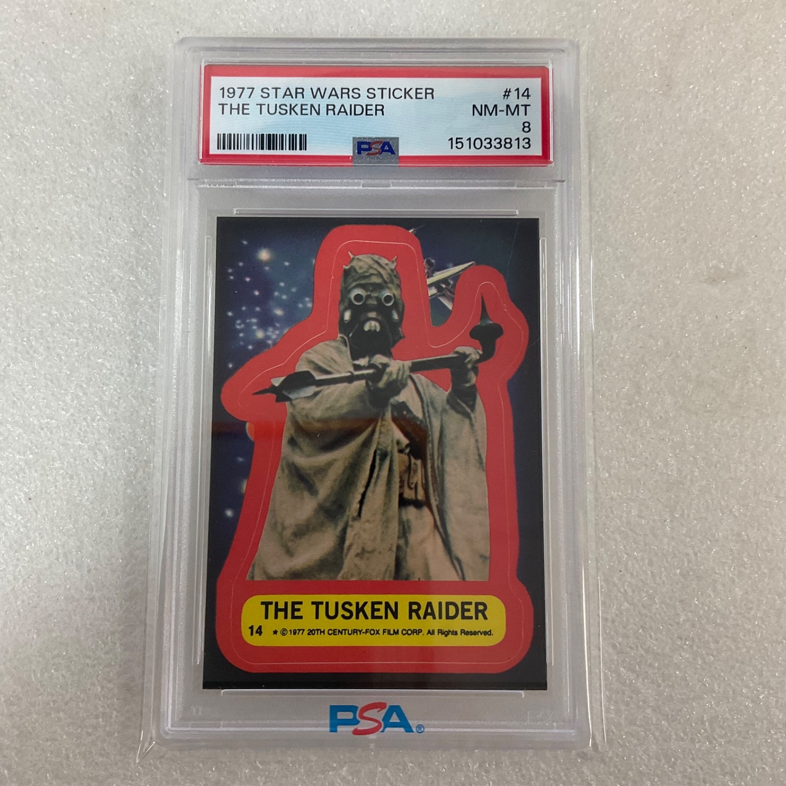 Star Wars 1977 The Tusken Raider Sticker Card #14 PSA 8 CERT#151033813 - Image 21