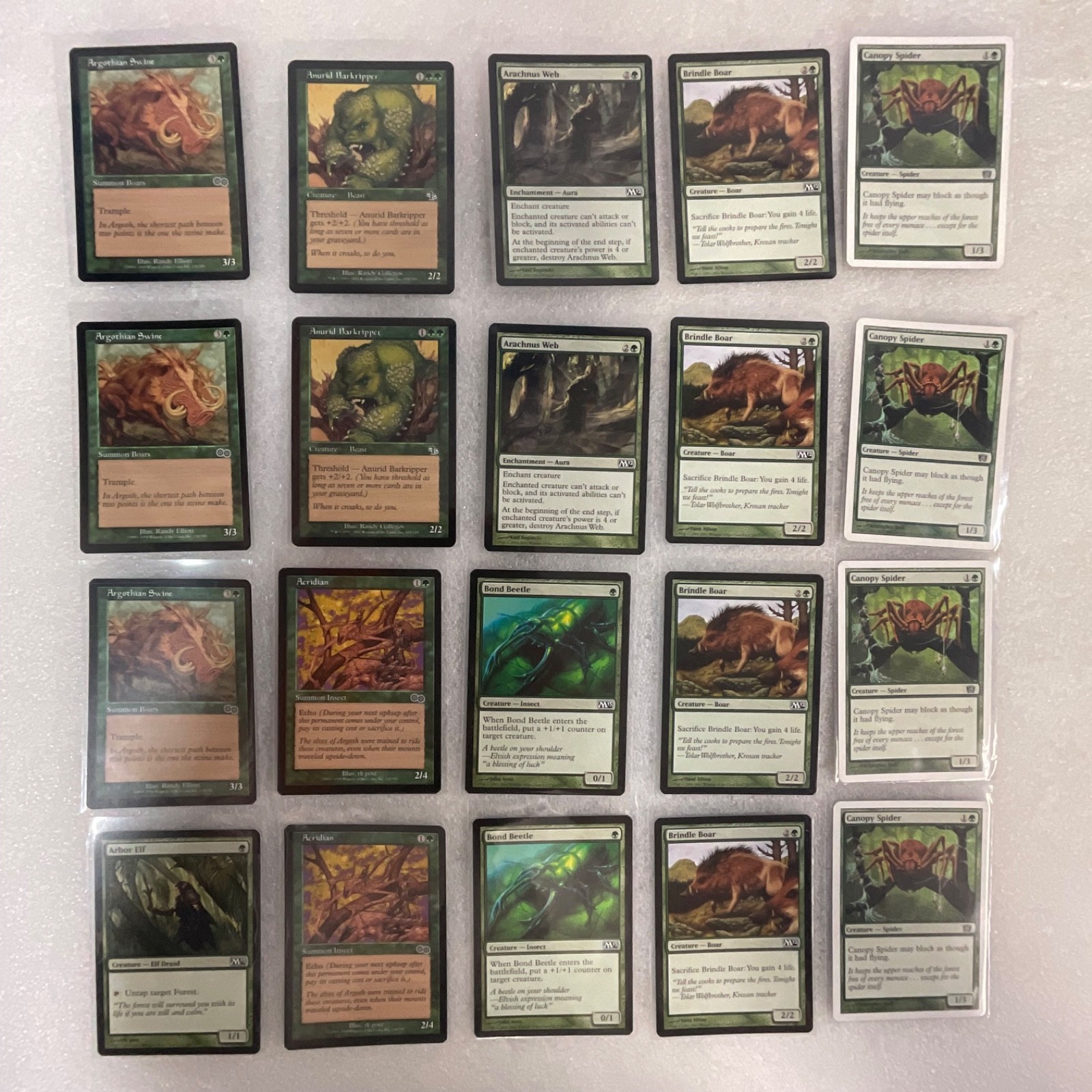 MTG 20 Card Lot Green Creatures Spells Mixed USG M12 M13 8ED TOR - Image 1