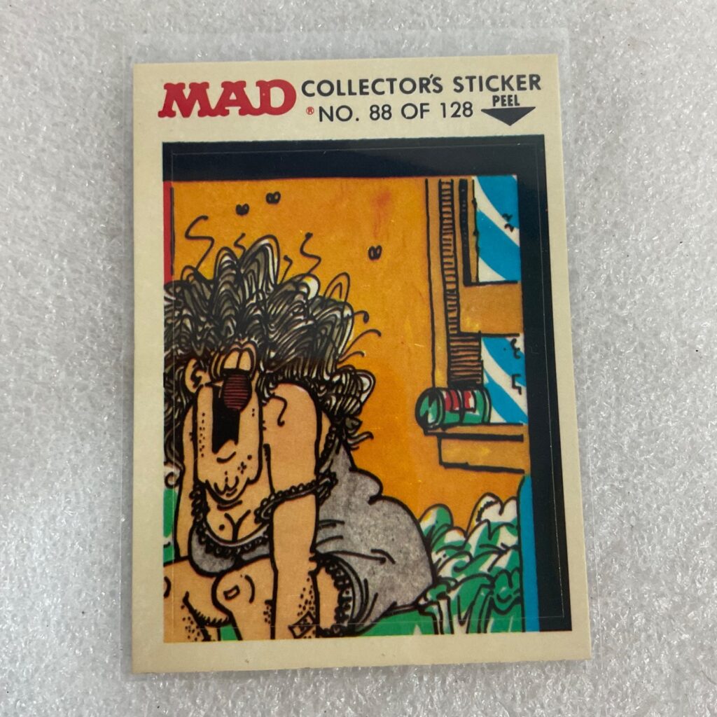 1983 MAD Trouble Stickers #88 Fleer Sticker Card EC Publications - Image 1