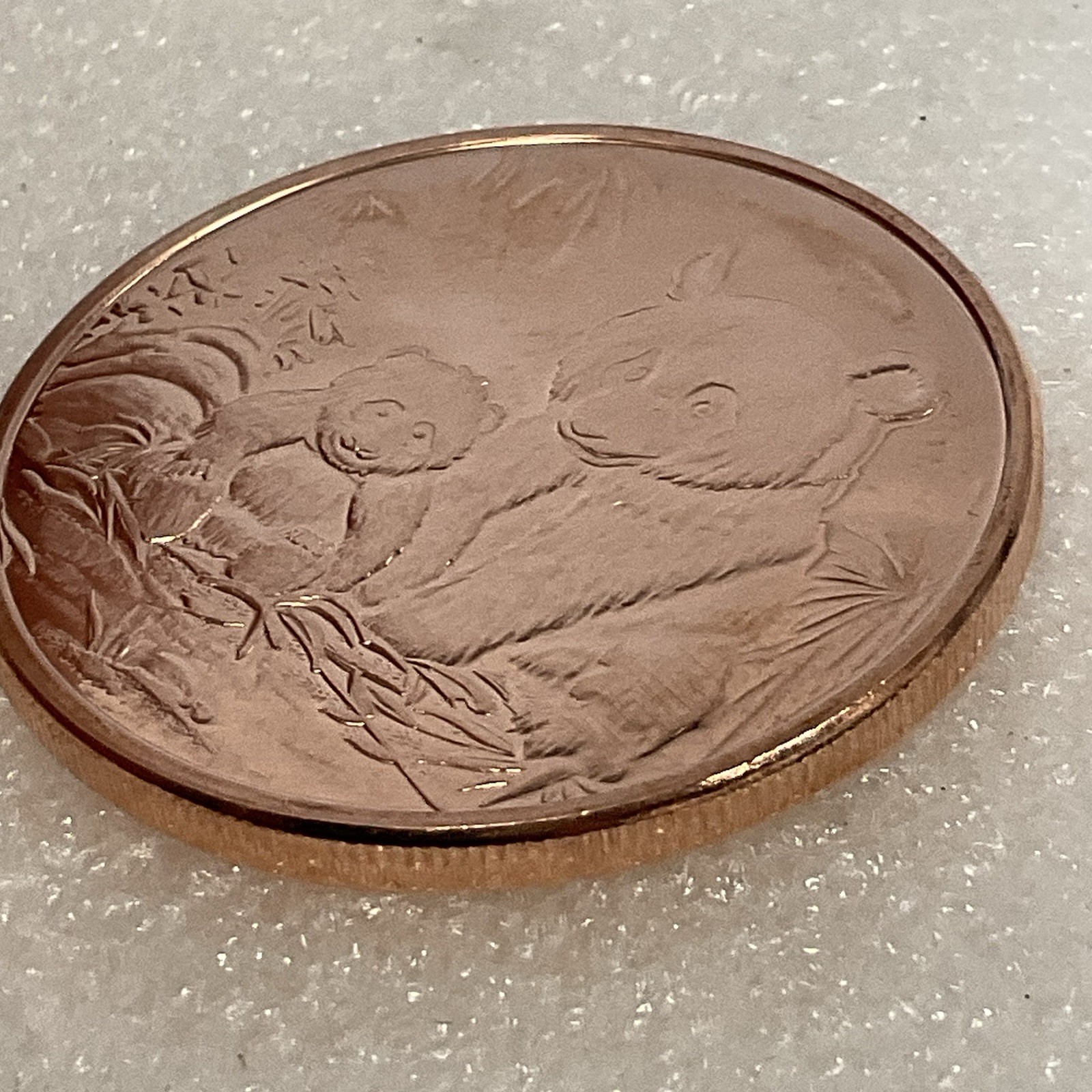 Panda Copper .9999 Fine One Ounce Round Coin Gnumismatist - Image 10
