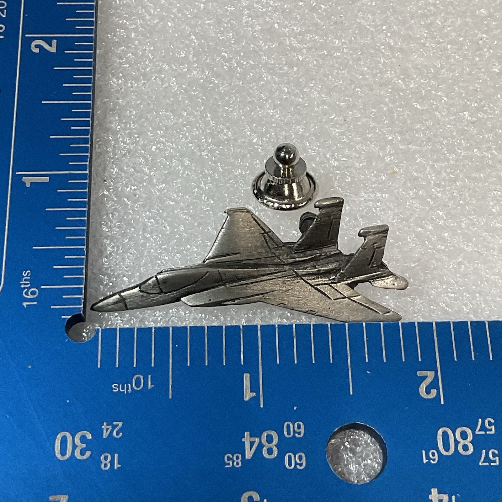 Silver Colored Metal F-15 Fighter Jet Plane Airplane Pin Pinback GnuCollectibles - Image 9
