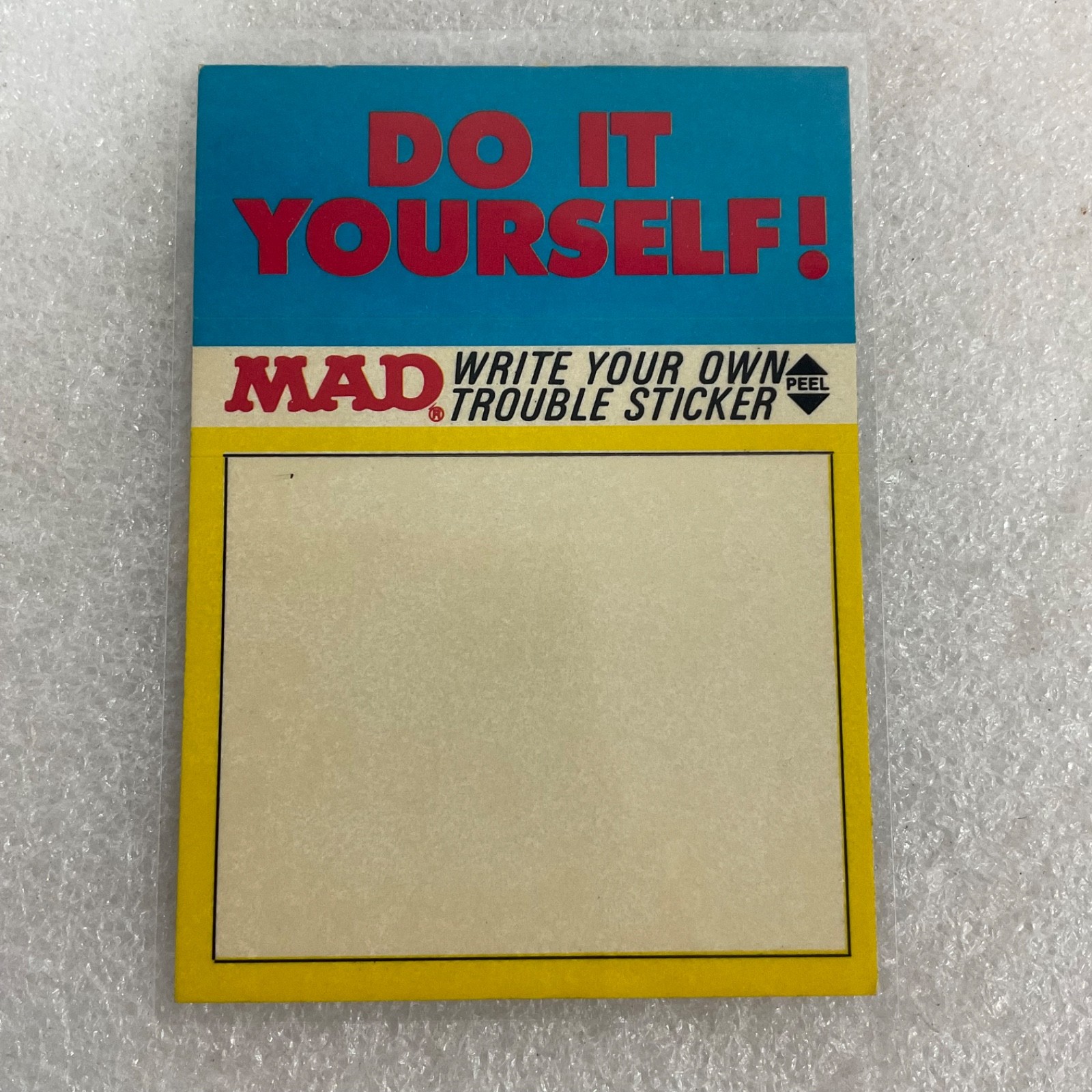 1983 MAD Trouble Stickers Do It Yourself EC Publications Sticker Card - Image 1