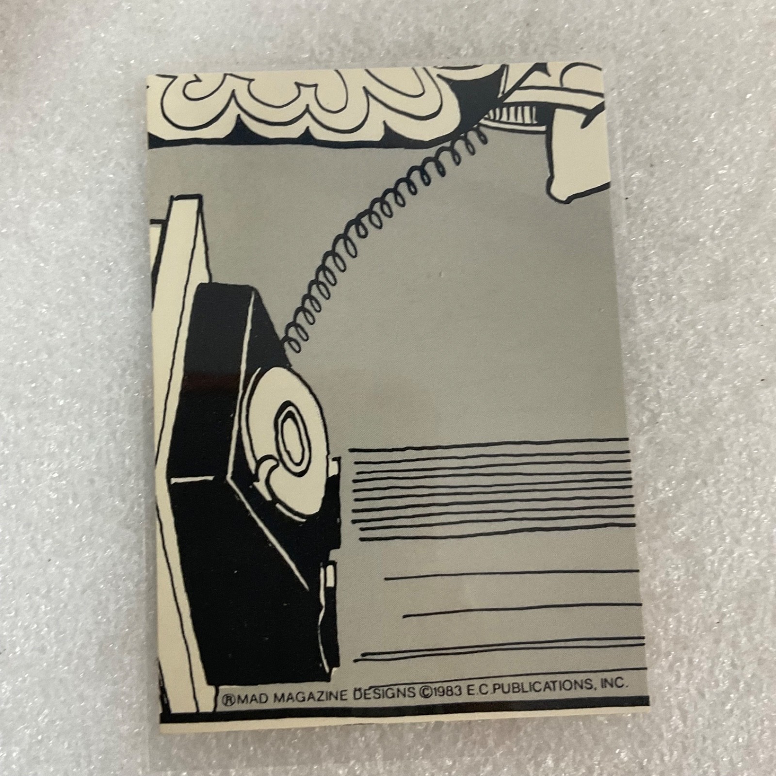 1983 MAD Trouble Stickers Scofflaw Fleer Sticker Card EC Publications - Image 2