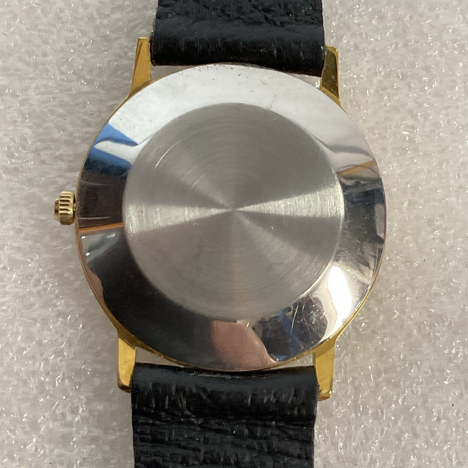Panama City Watch Leather Band Gold Toned Needs Battery GnuFashion - Image 4