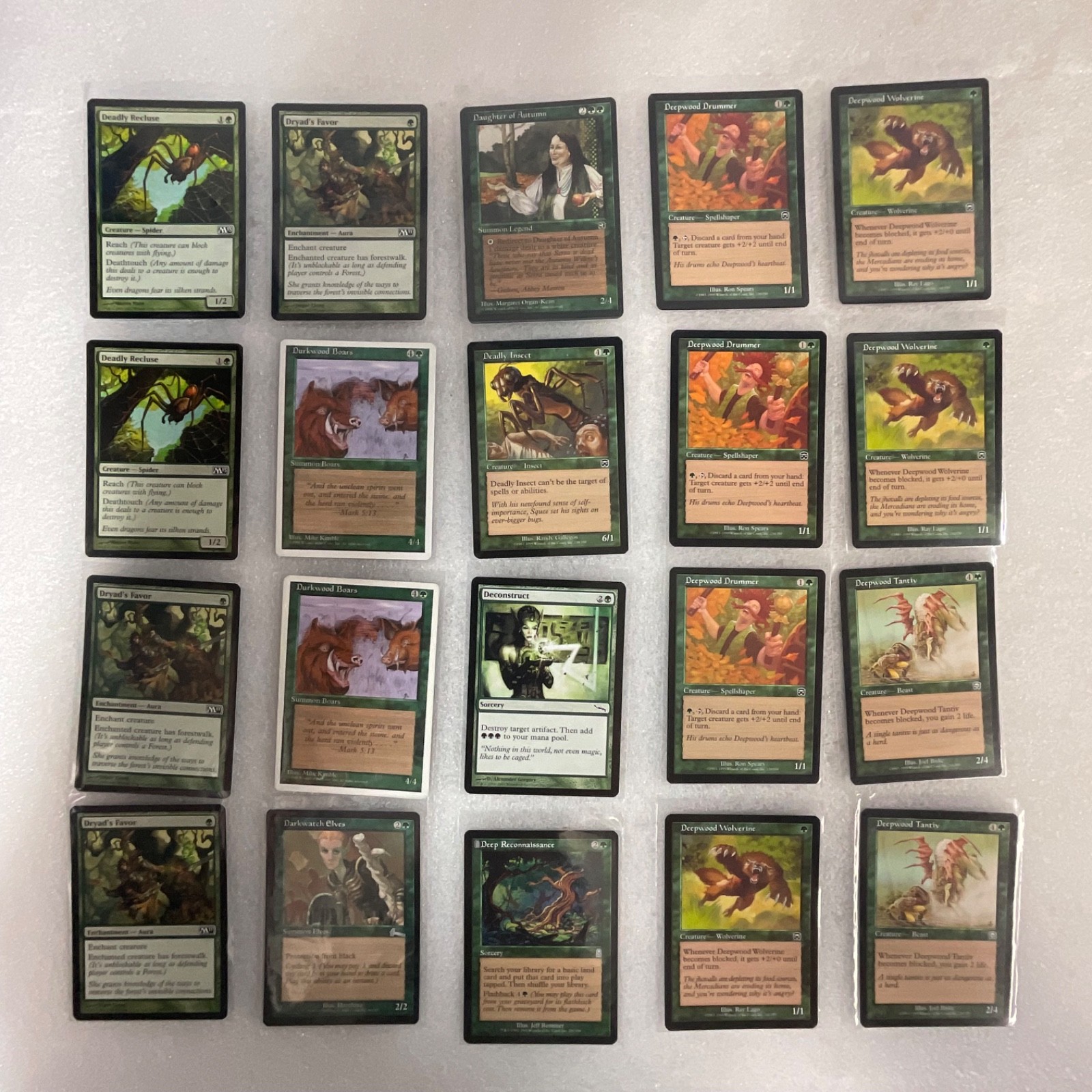 MTG Magic the Gathering 20 Card Green Lot Nemesis M13 M11 Mixed - Image 1