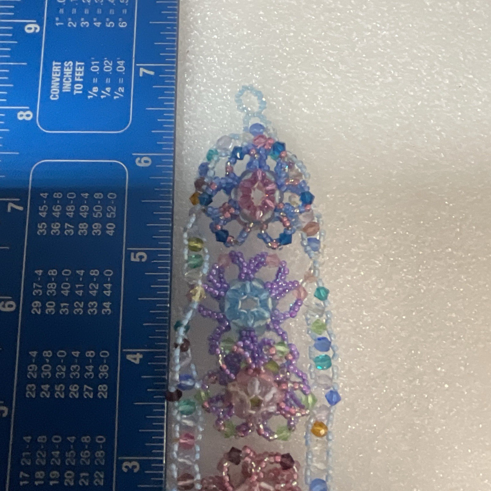Flower Design Multicolor Bead Wide 6” Bracelet Lobster Claw Close GnuFashion - Image 8